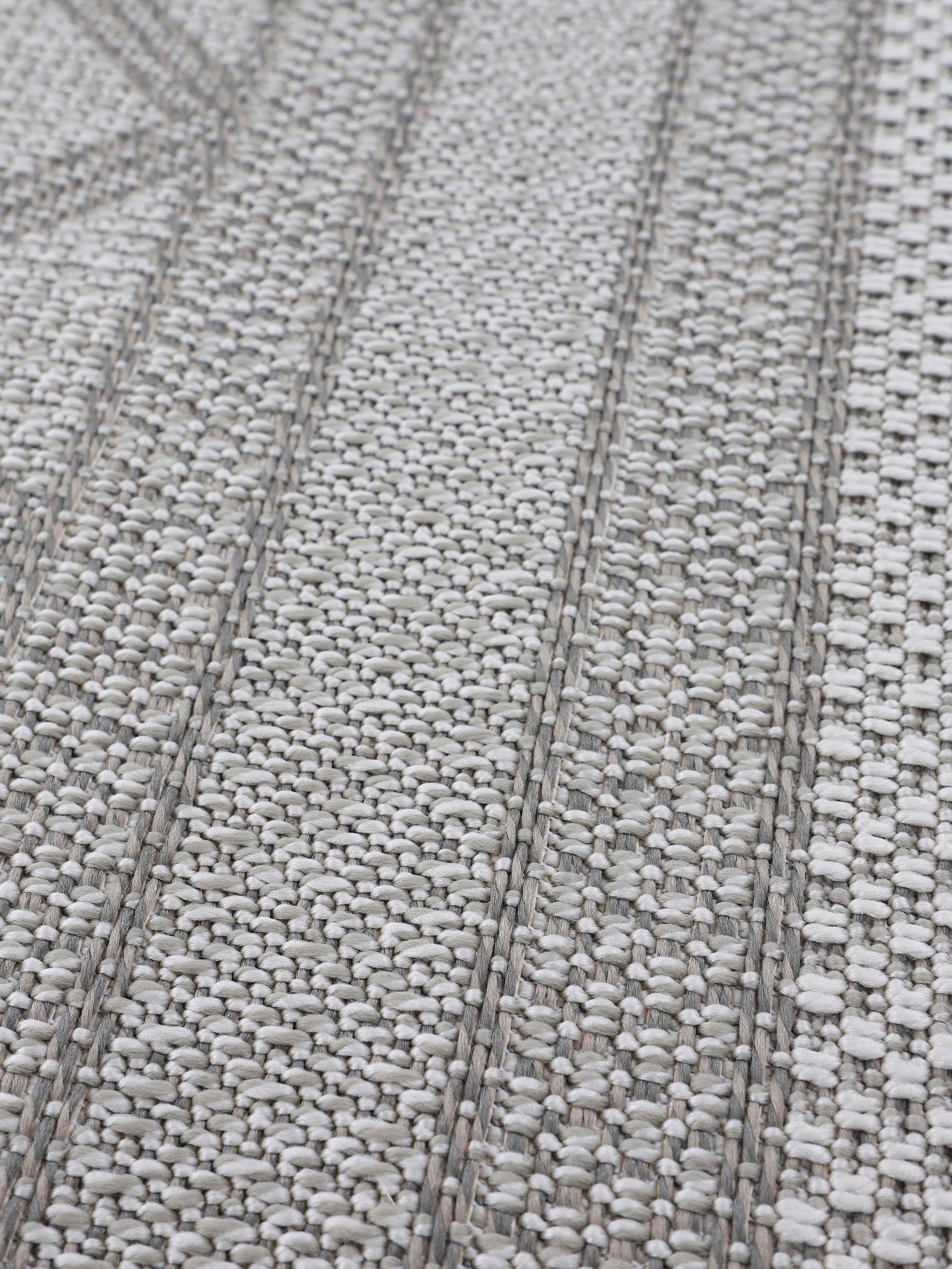 carpetfine Teppich »Boho 104«, rechteckig, 4 mm Höhe, robustes Flachgewebe, Sisal Optik, UV-beständig, Außenbereich