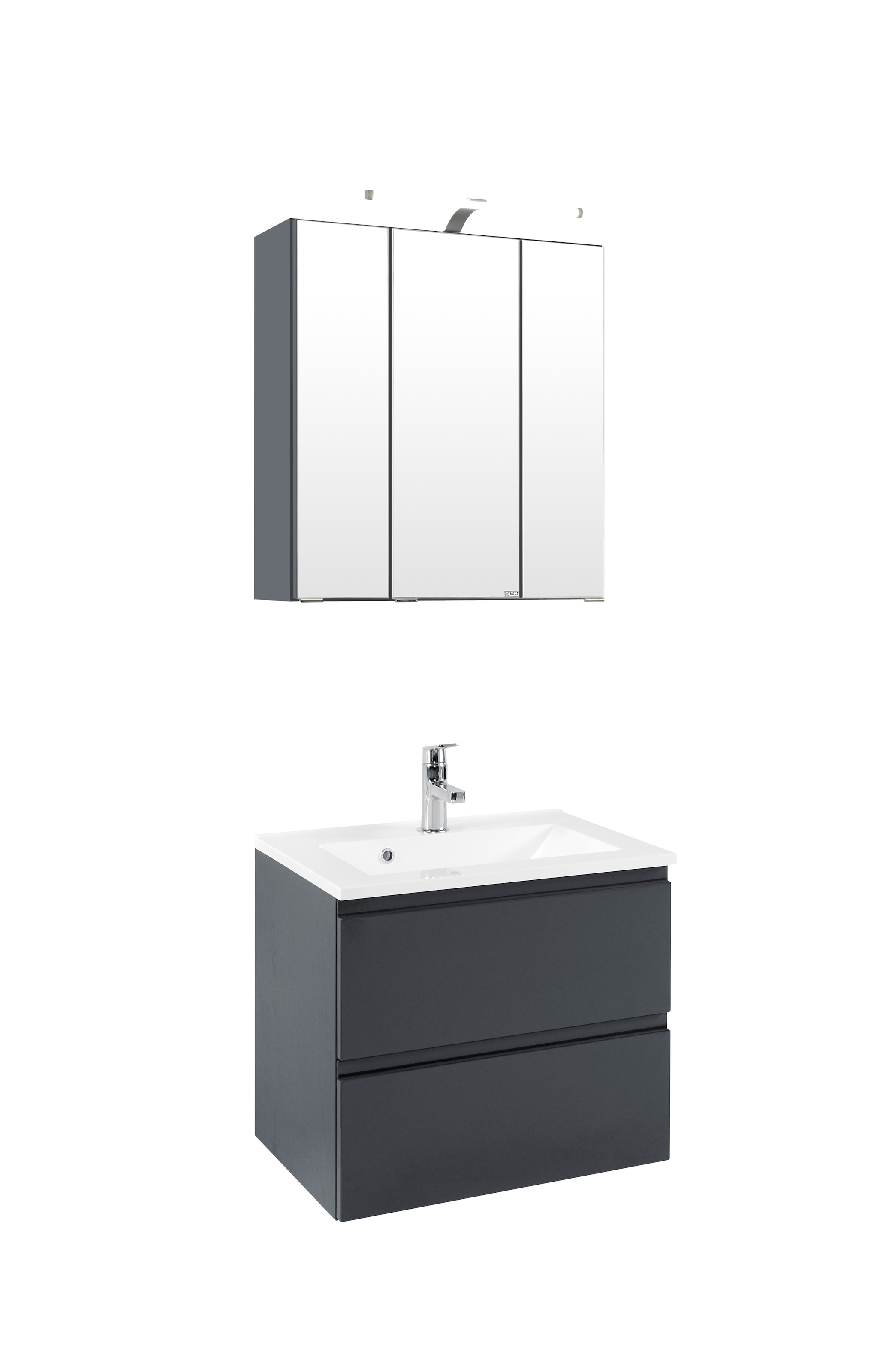 welltime Badmöbel-Set "Cardiff" 2 Stk. tlg. Breite 60 cm, griffloses Design günstig online kaufen