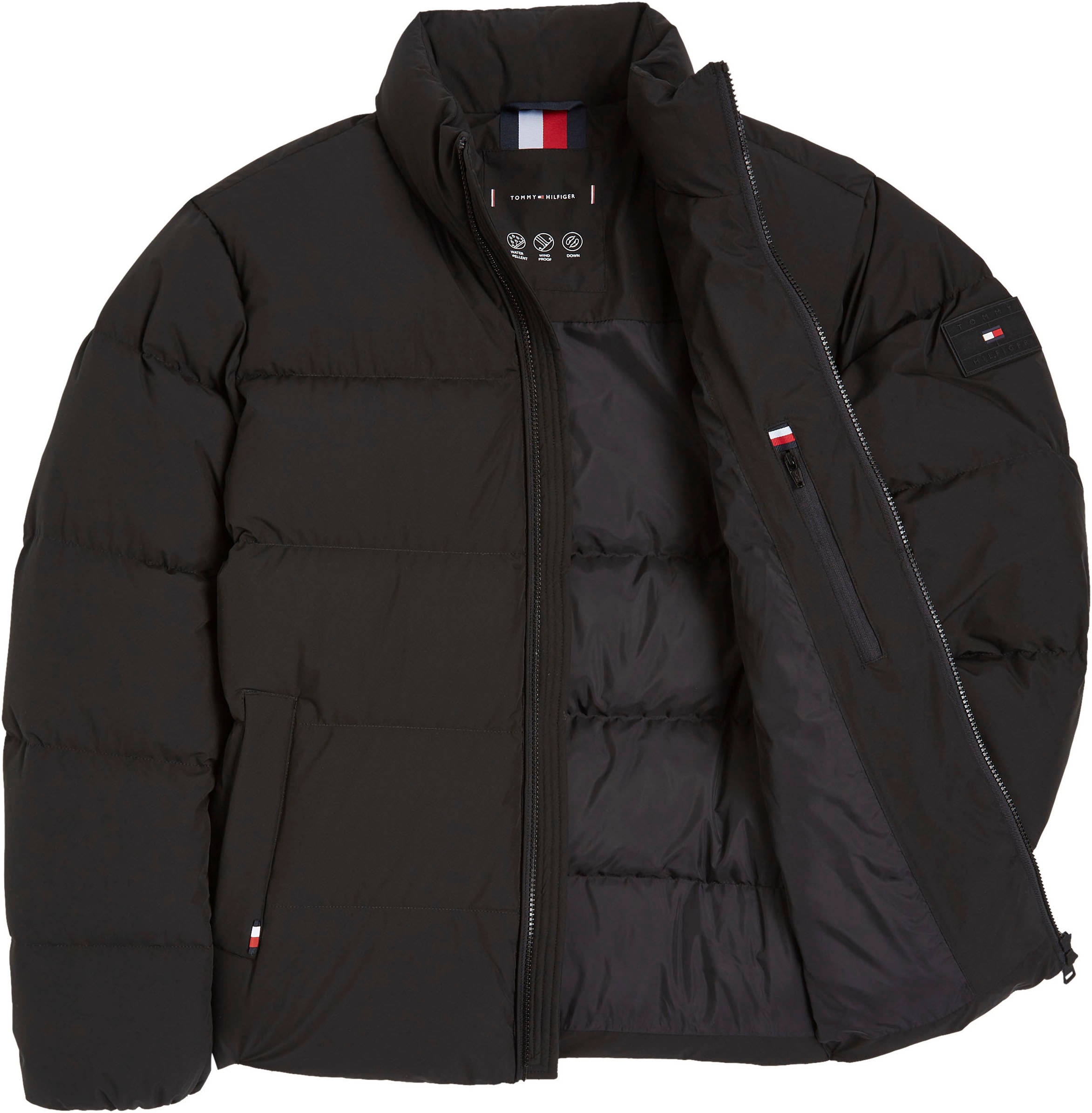 Tommy Hilfiger Steppjacke »DOWN PUFFER JACKET«, ohne Kapuze