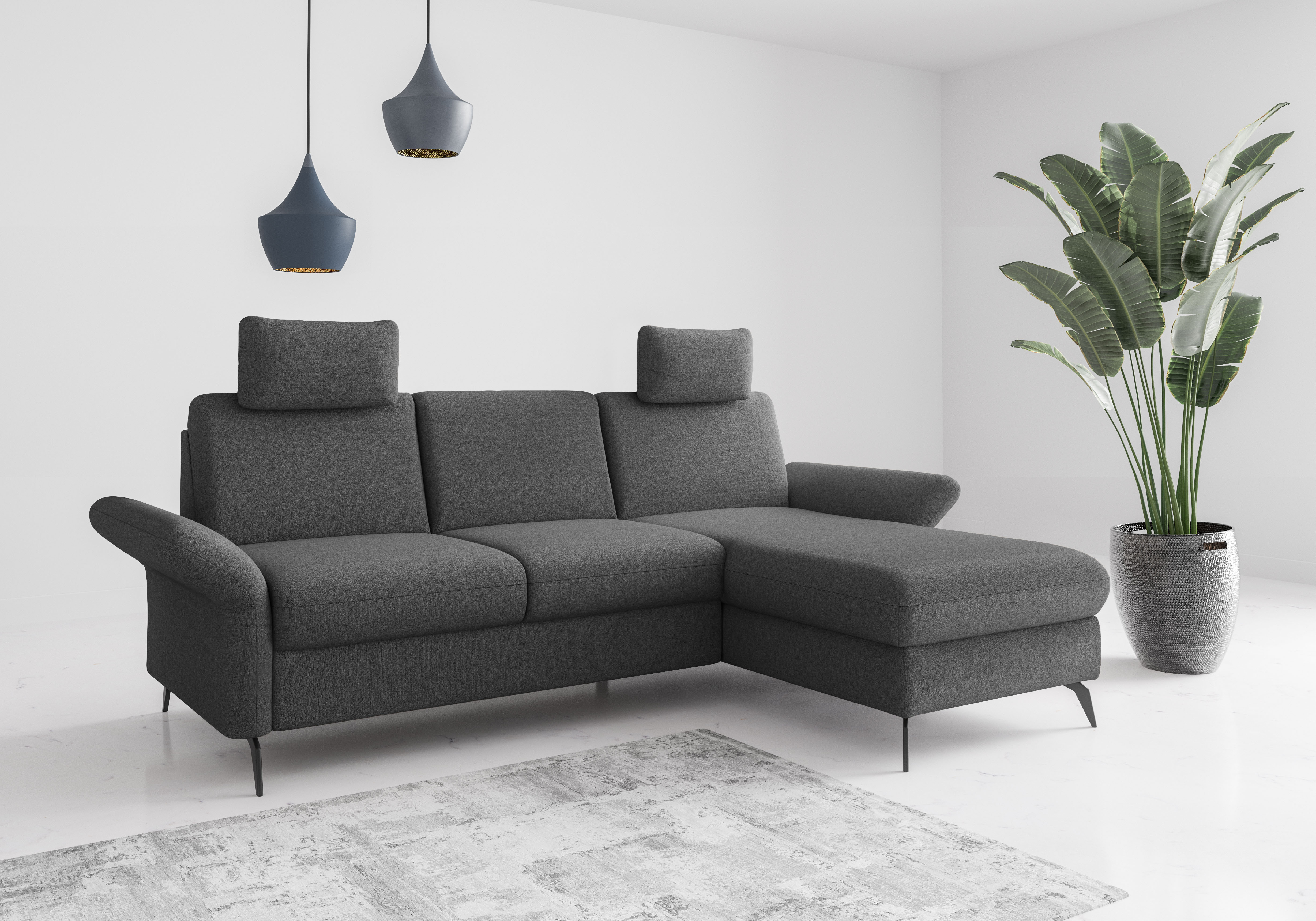 OTTO home Ecksofa "Rochelle" wahlweise mit Schlaffunktion, Bettkasten und Armteilverstellung