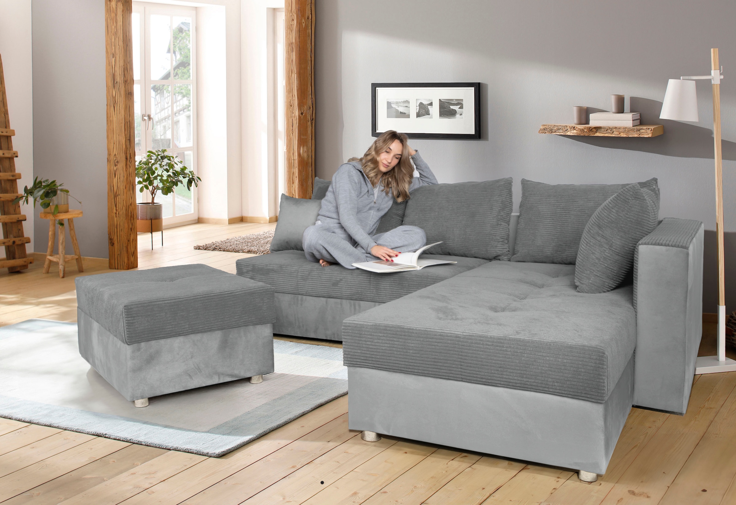 COLLECTION AB Ecksofa "Italia L-Form", mit Bettfunktion und Bettkasten, in günstig online kaufen