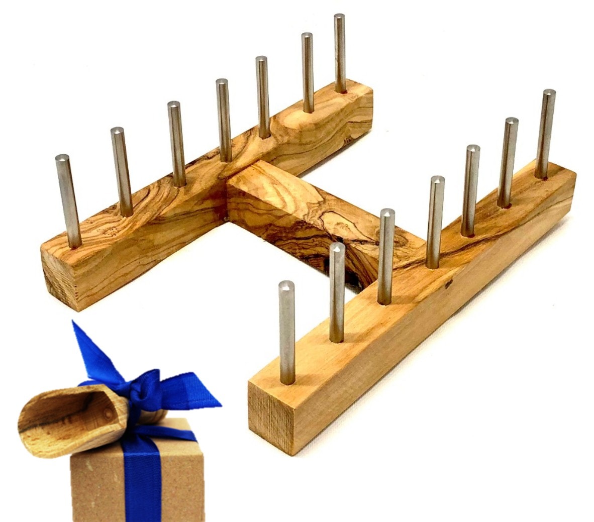 Olivenholz-erleben Geschirrständer "Brettchenständer für bis zu 6 Frühstück günstig online kaufen