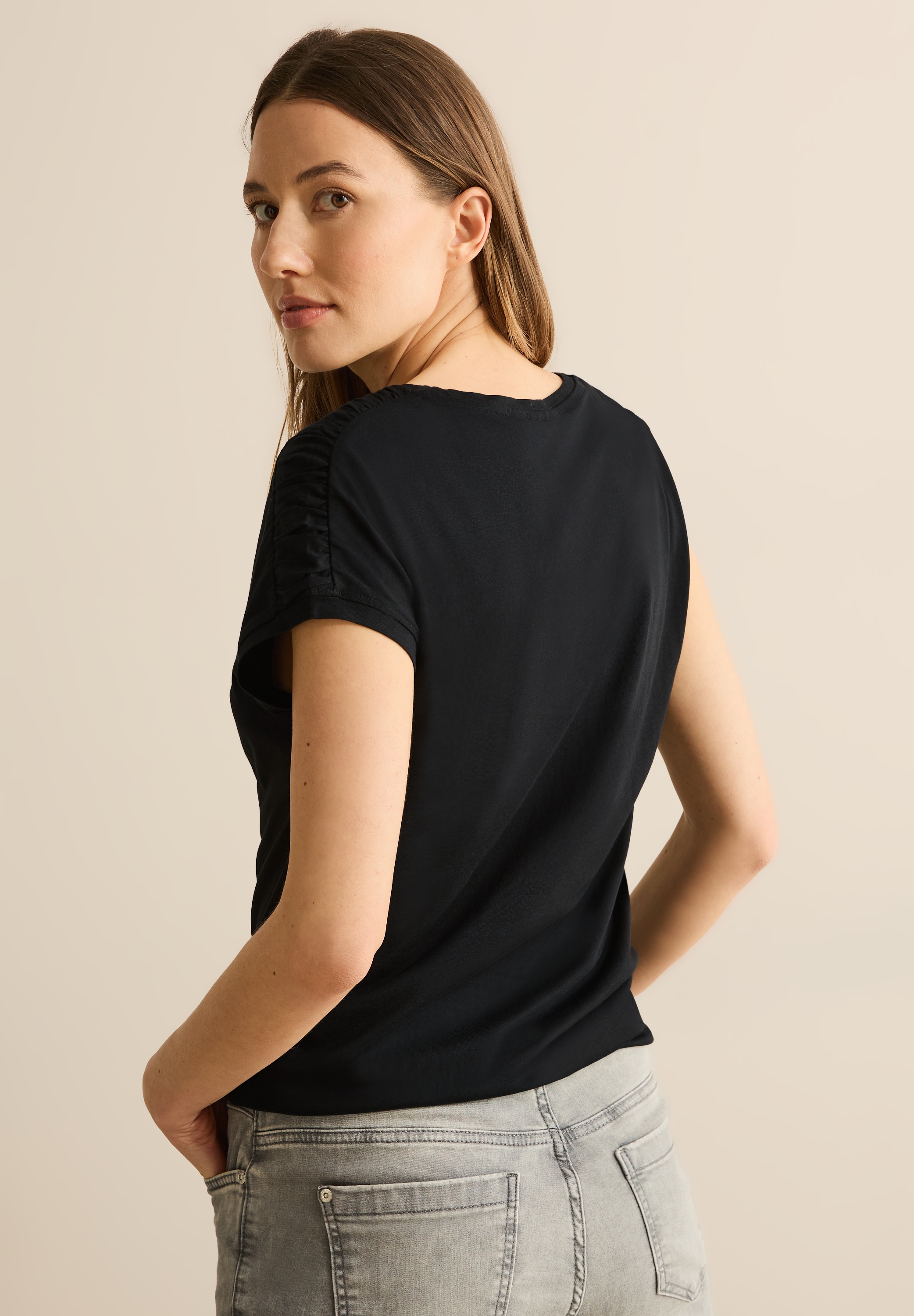 Cecil T-Shirt, mit Tunnelzug am Saum