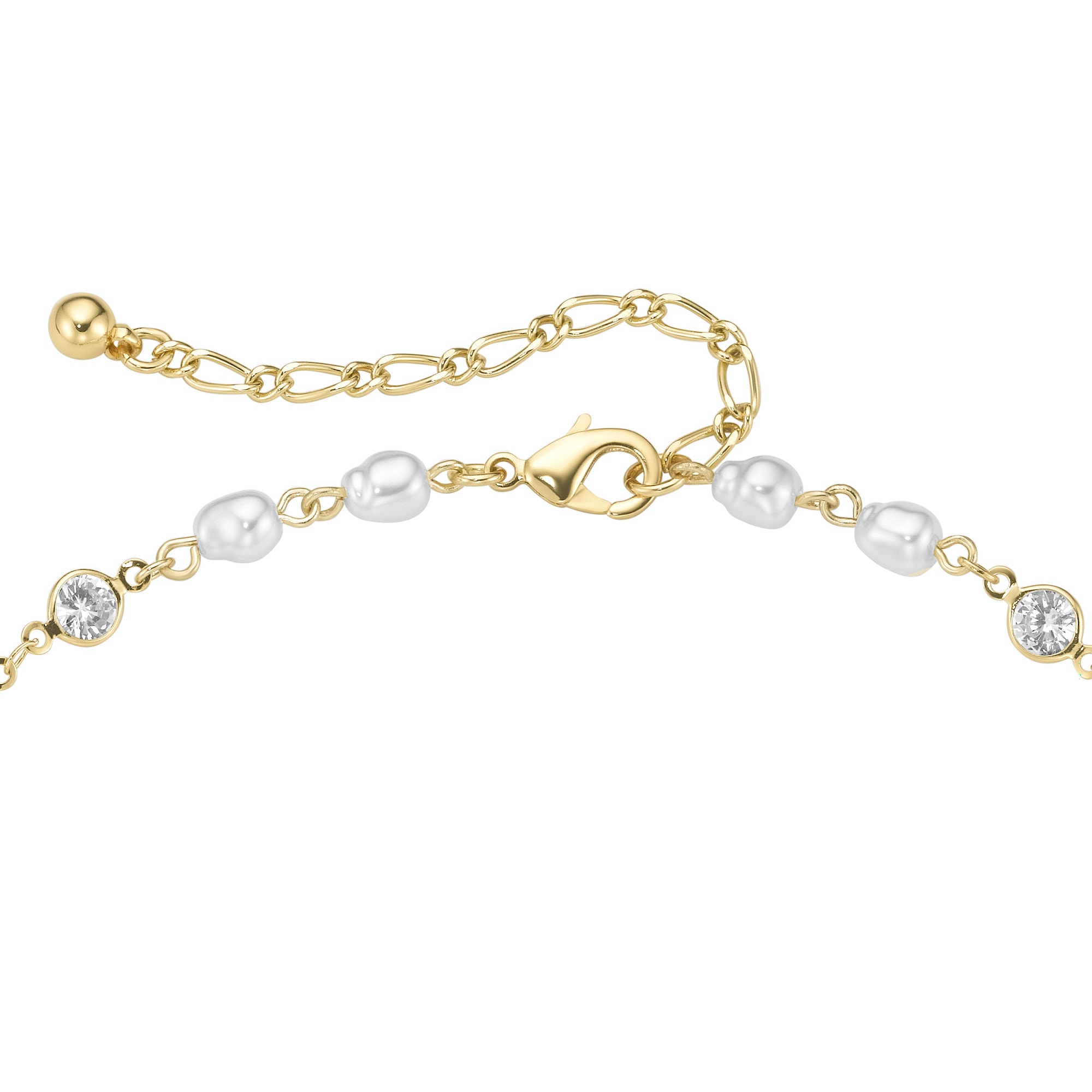 Firetti Collier »Schmuck Geschenk Halsschmuck Halskette« mit Kristallstein - mit Kunststoffperle