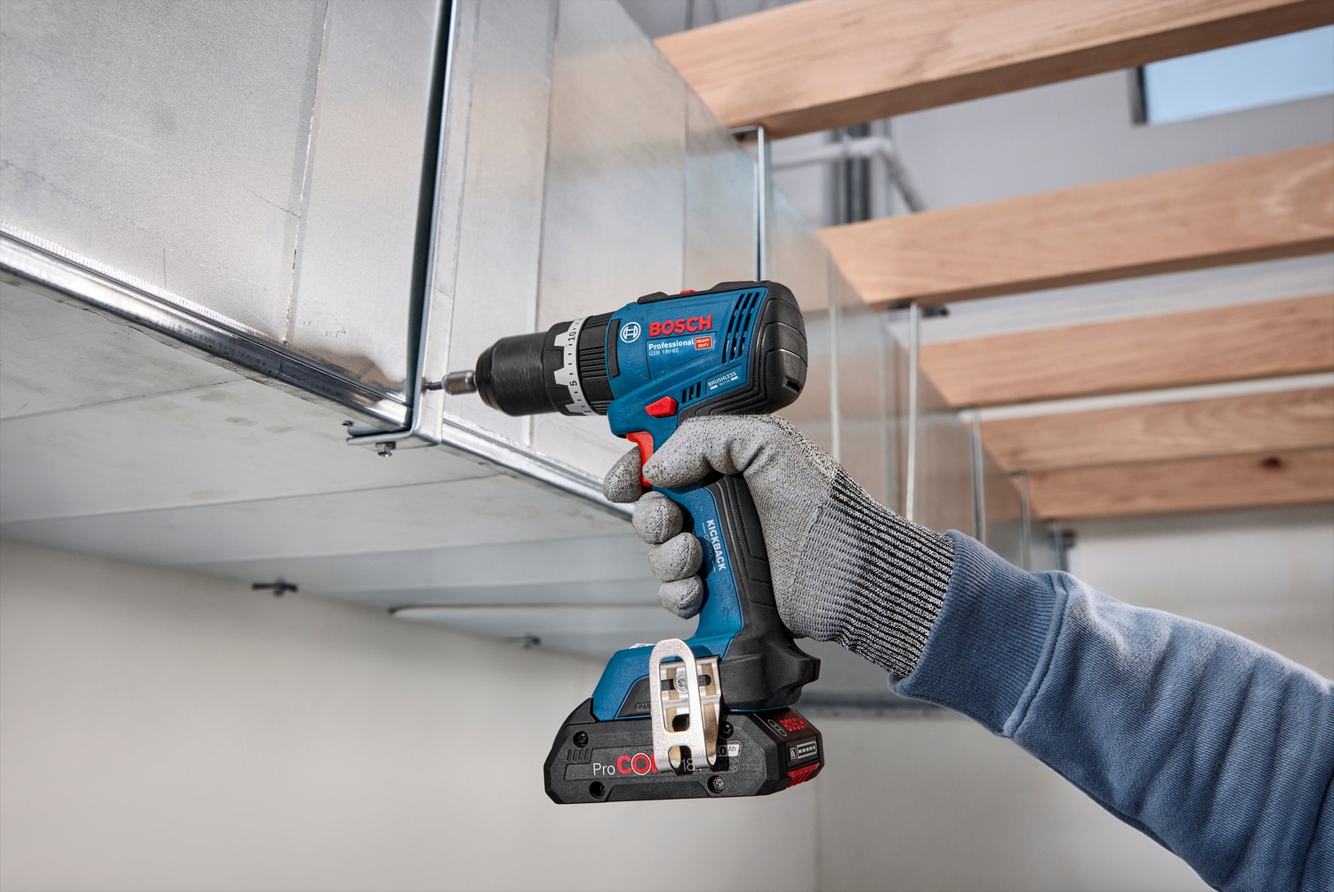 Bosch Professional Akku-Schlagbohrschrauber »»GSB 18V-65««, in L-BOXX-Koffer, ohne Akku, ohne Ladegerät