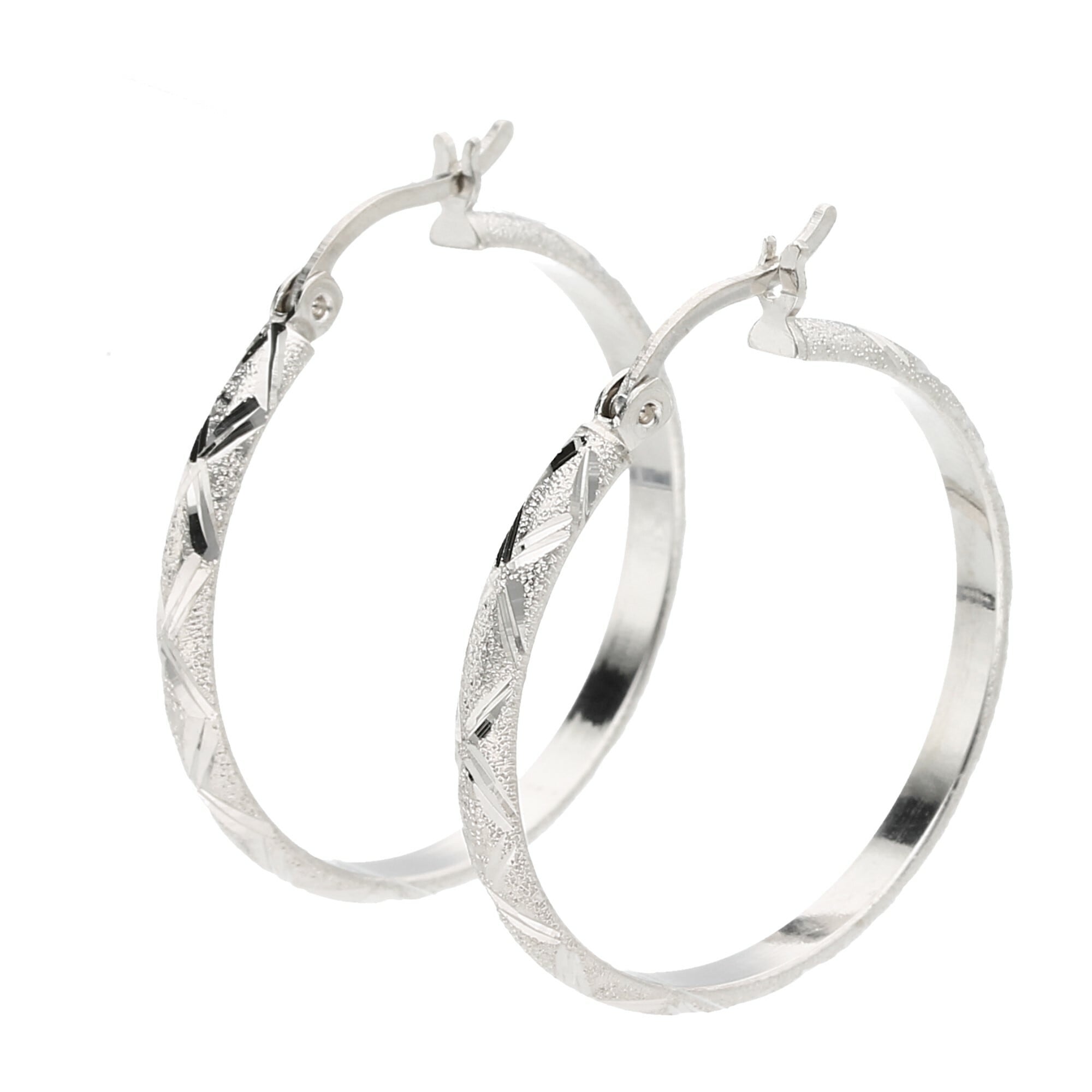 Smart Jewel Paar Creolen »diamantiert, Silber 925«