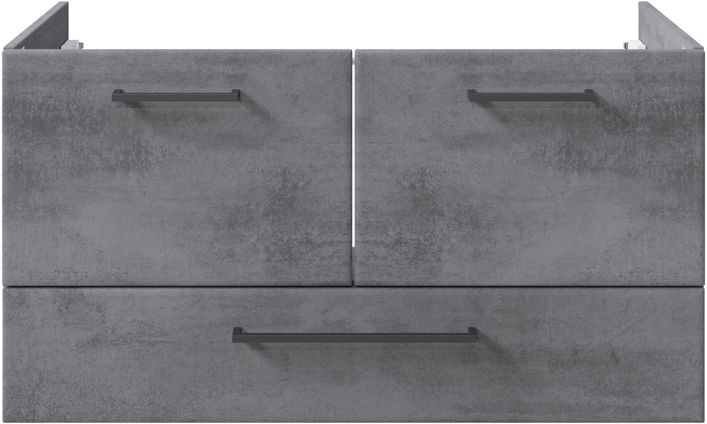 Saphir Badmöbel-Set »Quickset 945 3-teilig, Keramik-Waschtisch mit LED-Spiegelschrank«, (4 St.), Midischrank, 6 Türen, 3 Schubladen, 8 Einlegeböden, inkl. Türdämpfer