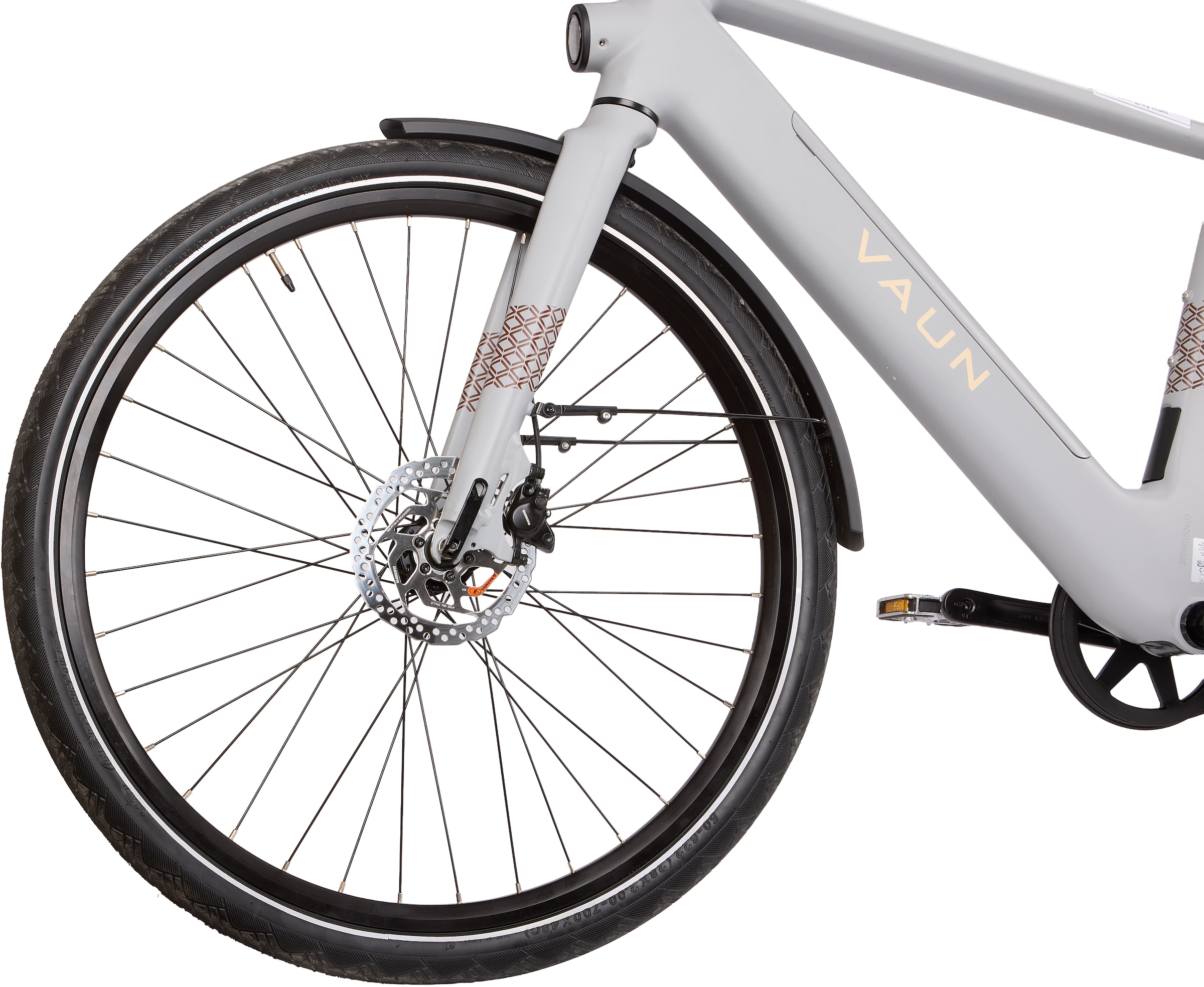 Vaun »VAUN SKYLINE Diamant-Cityrad Bikes« 8 Gang Shimano Nexus 8-Gang Schaltwerk Nabenschaltung Mittelmotor 250 W (mit integr. Akku), Elektrofahrrad für Alltag und Einkauf
