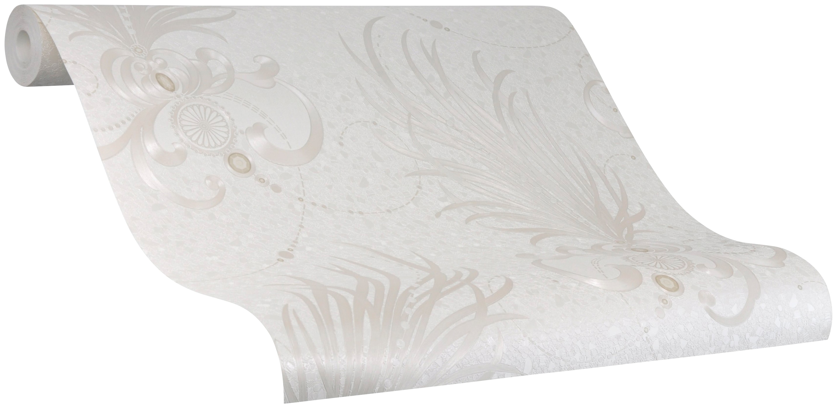 Glööckler Vliestapete Motiv ornamental schimmernd moderne Tapete für Wohnzimmer Schlafzimmer Küche