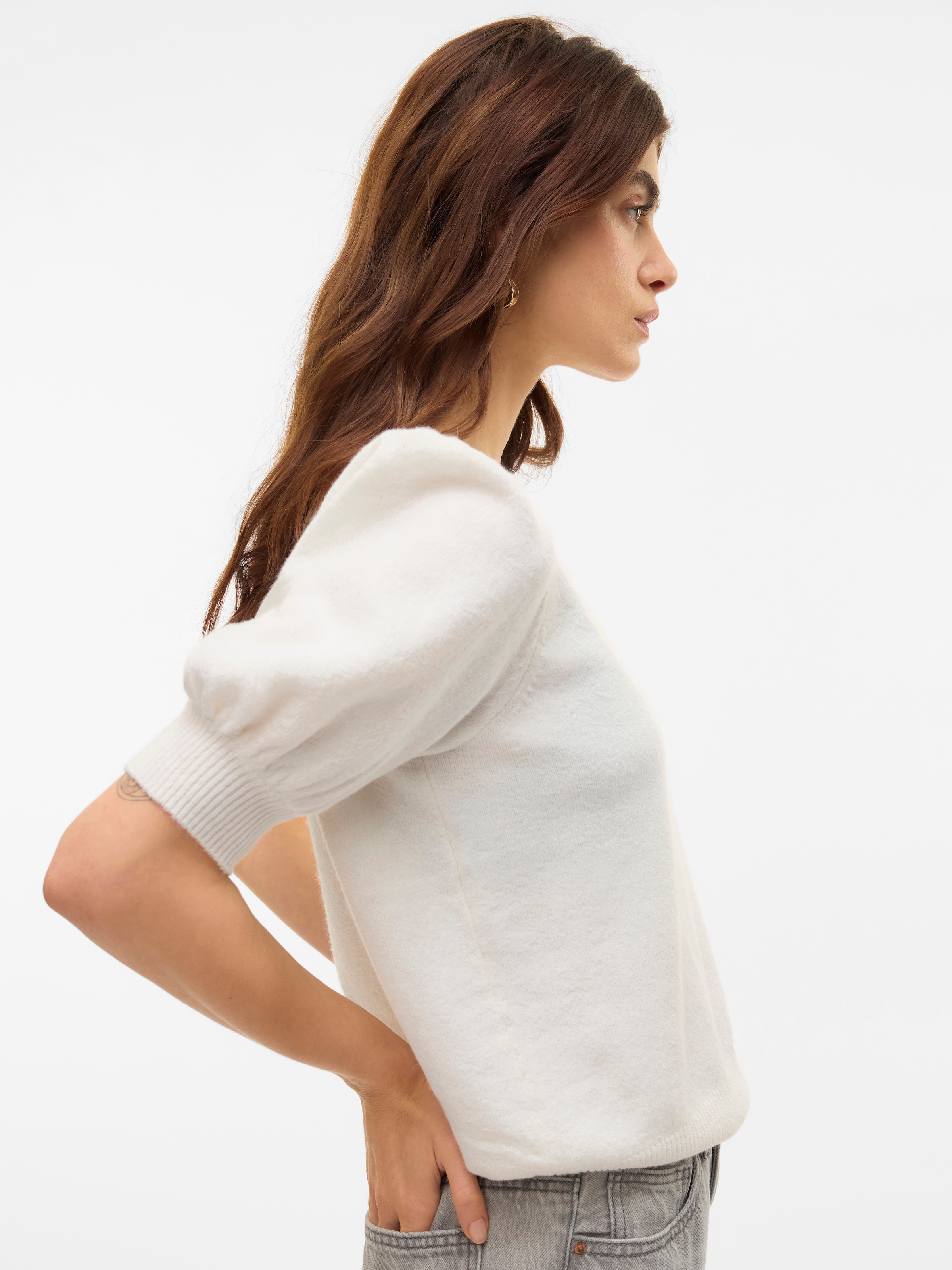 Vero Moda Kurzarmpullover »VMDOFFY 2/4 O-NECK PULLOVER GA NOOS«