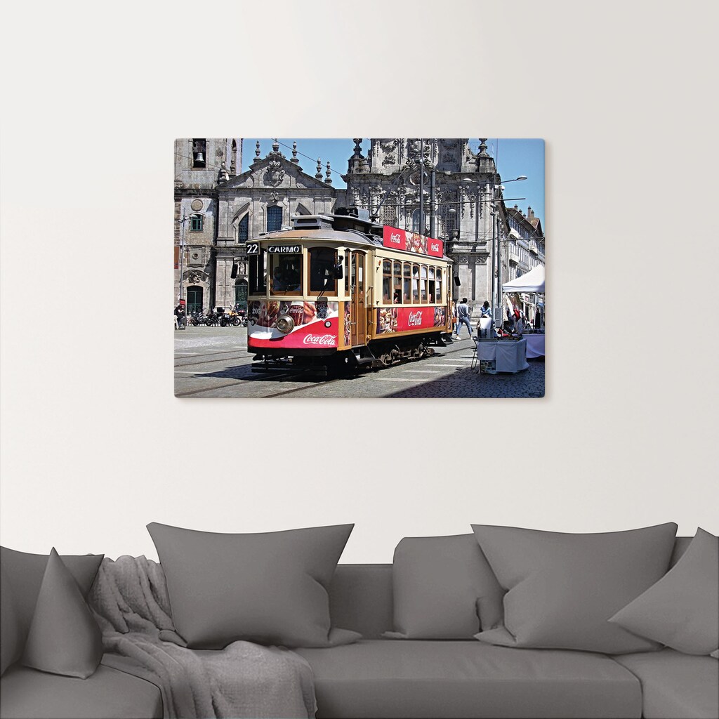 Wohnen Wohnaccessoires Artland Wandbild »Historische Strassenbahn in Porto«, Zugbilder, (1 St.), in vielen Größen & Produktarten Wohnen Wohnaccessoires Artland Wandbild »Historische Strassenbahn in Porto«, Zugbilder, (1 St.), in vielen Größen & Produktarten