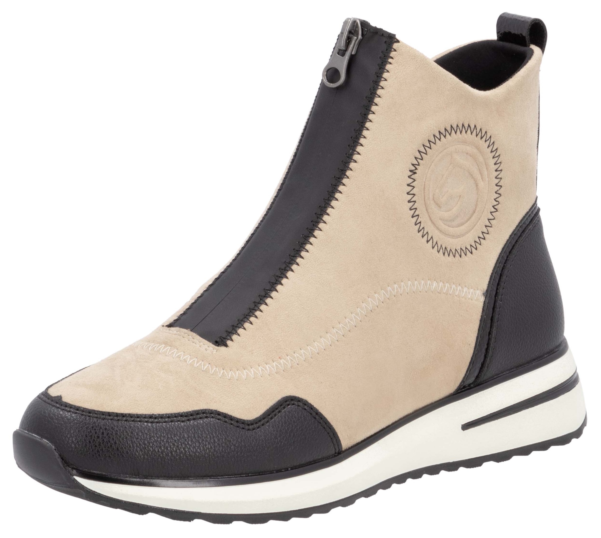 Remonte Slip-On Sneaker, Keilabsatz, Boots, Stiefelette mit praktischer Anziehlasche