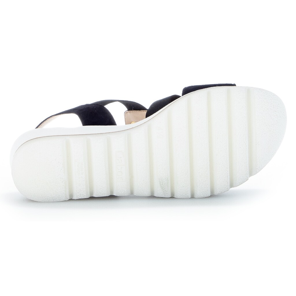 Marken Gabor Gabor Keilsandalette, mit trendiger Zierkette nachtblau Marken Gabor Gabor Keilsandalette, mit trendiger Zierkette nachtblau