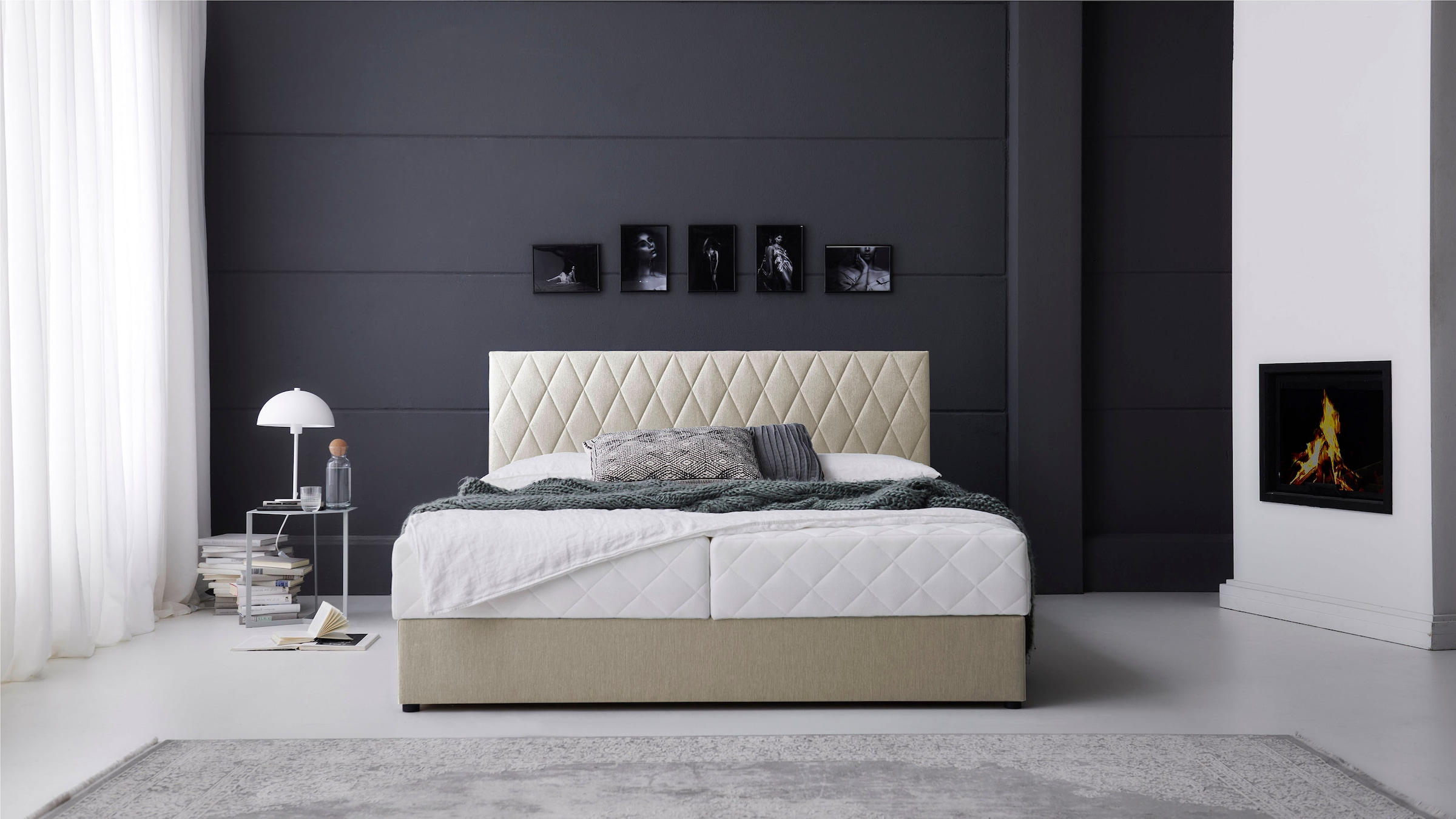 ATLANTIC home collection Boxbett ""Benita", inkl. Bettkasten" erhältlich in verschiedenen Größen, inkl. Taschen-Federkernmatratze