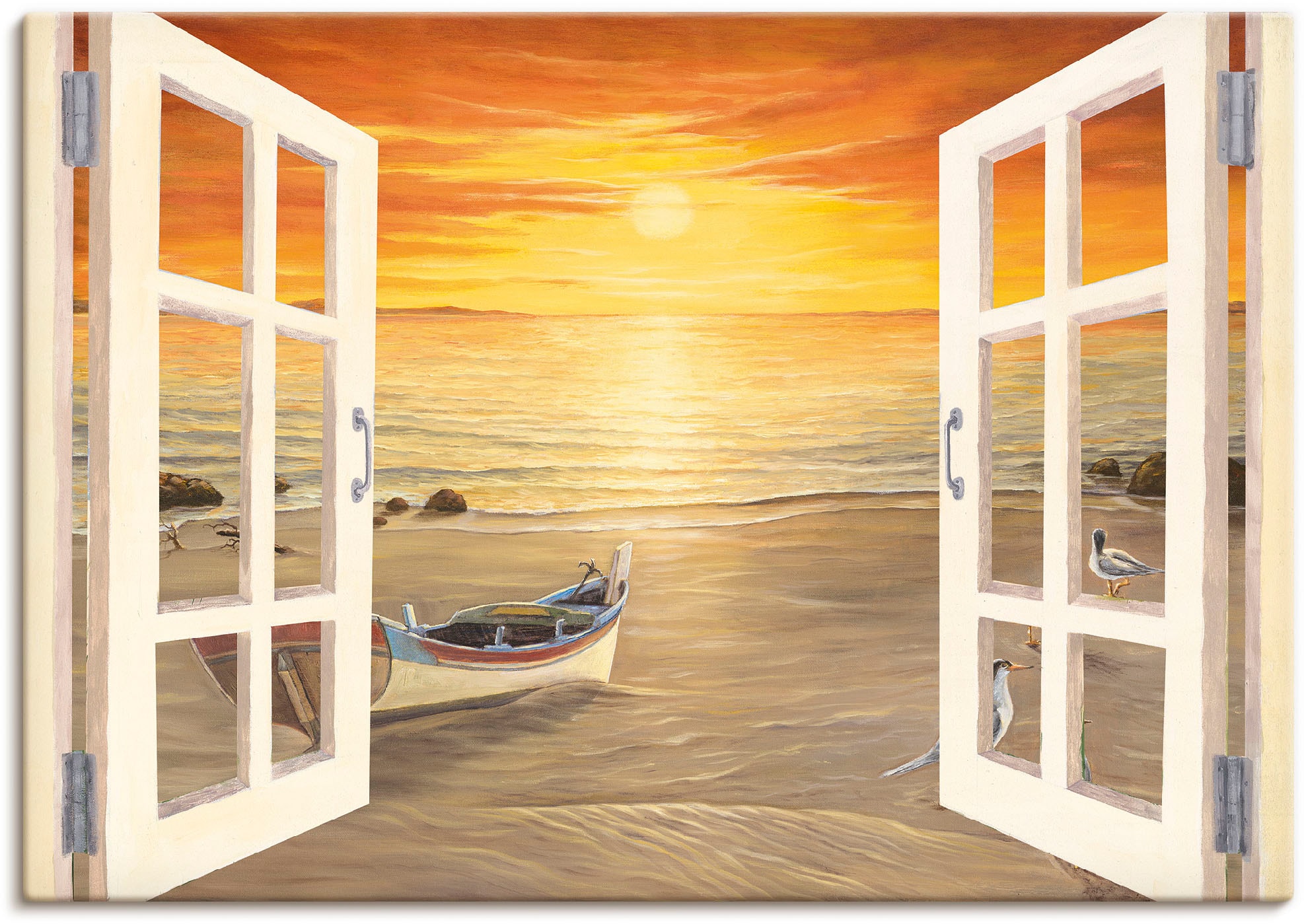 Artland Leinwandbild "Möwen" Meer Bilder 1 Stk. tlg. als Alubild, Leinwandb günstig online kaufen