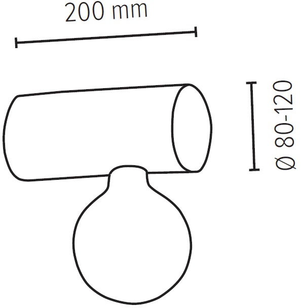 SPOT Light Wandleuchte »TRABO SIMPLE«, 1 flammig, Leuchtmittel E27 | Leuchtmittel wechselbar, Holzbalken aus massivem Kiefernholz Ø 8-12 cm