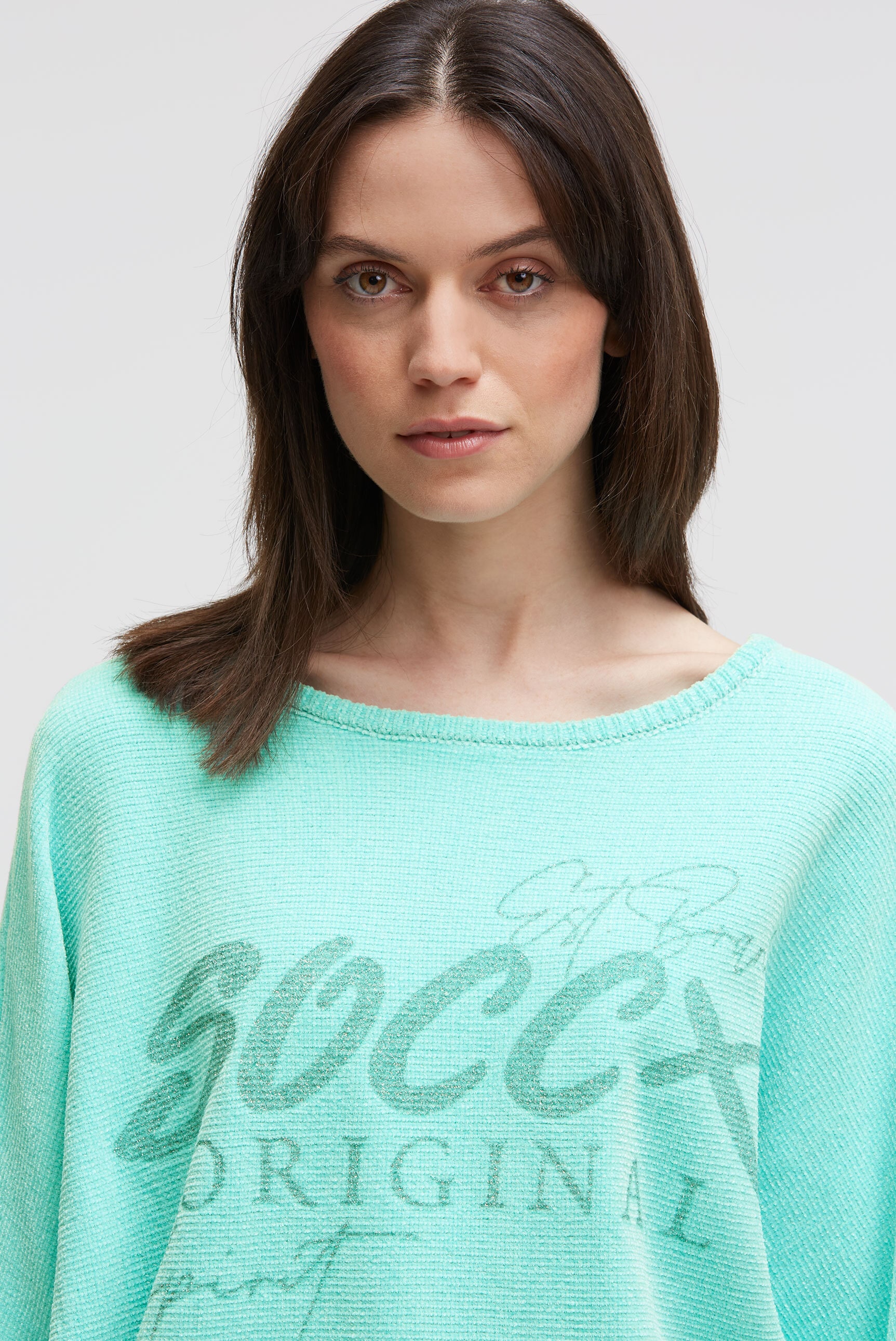 SOCCX Rundhalspullover mit Fledermaus-Ärmeln