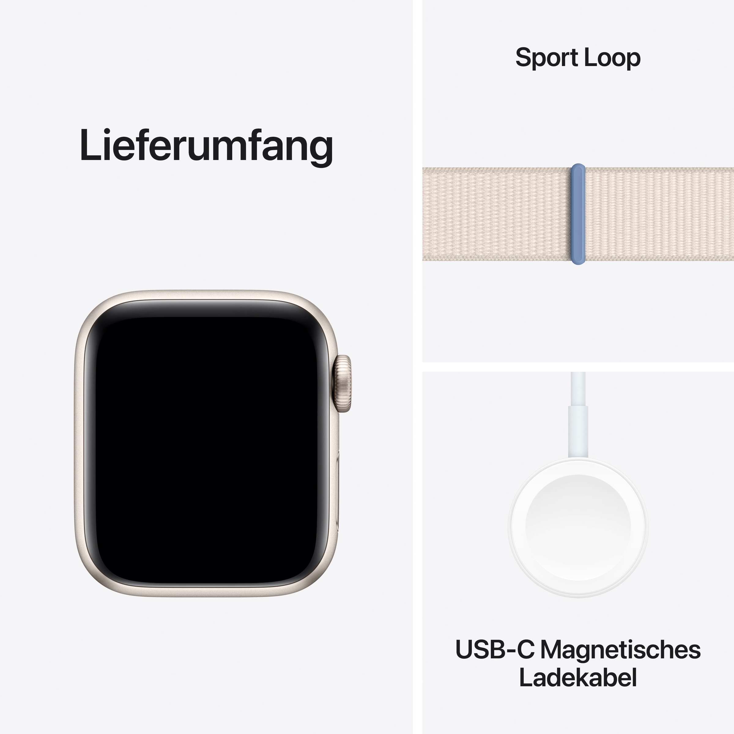 Apple Smartwatch »Watch SE GPS 40mm One-Size«, (Watch OS 10 Sport Loop)