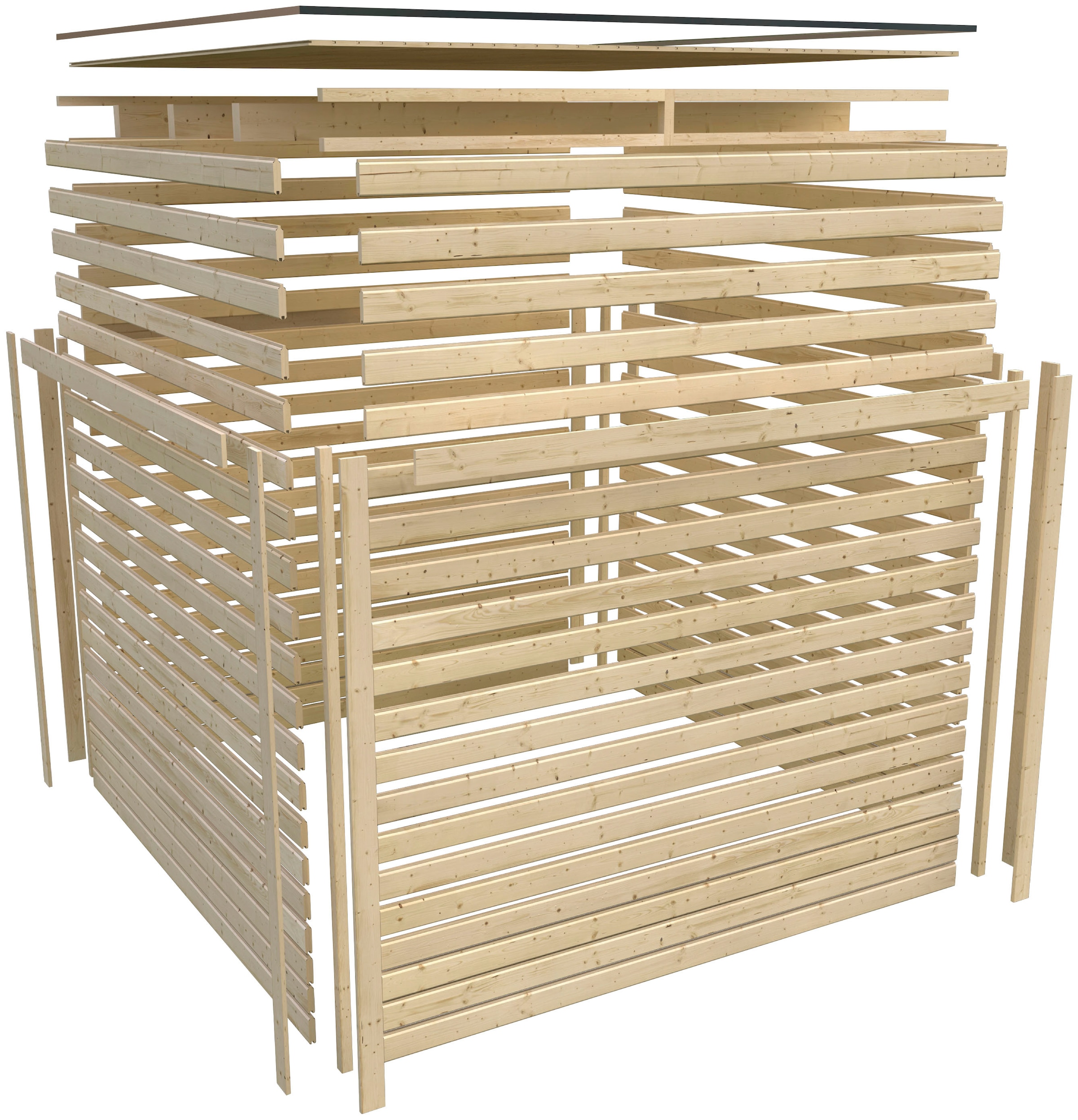 Karibu Saunahaus »Tammo 1B«, Ofen 9 kW Bio ext. Strg.