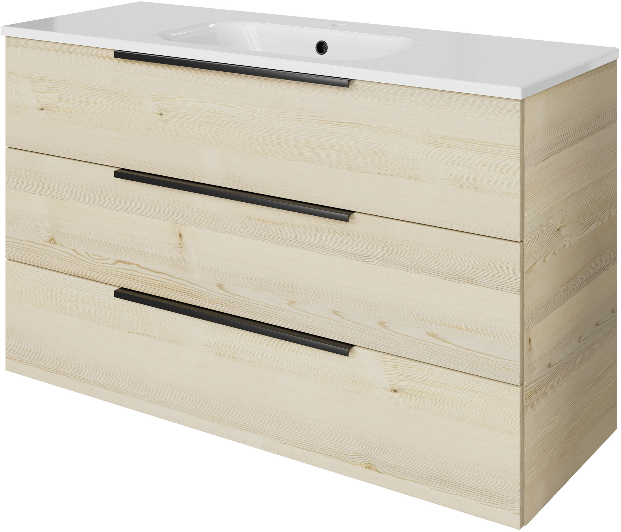 Saphir Badmöbel-Set "Mineralmarmor-Waschtisch mit Waschtischunterschrank" 2 Stk. tlg.