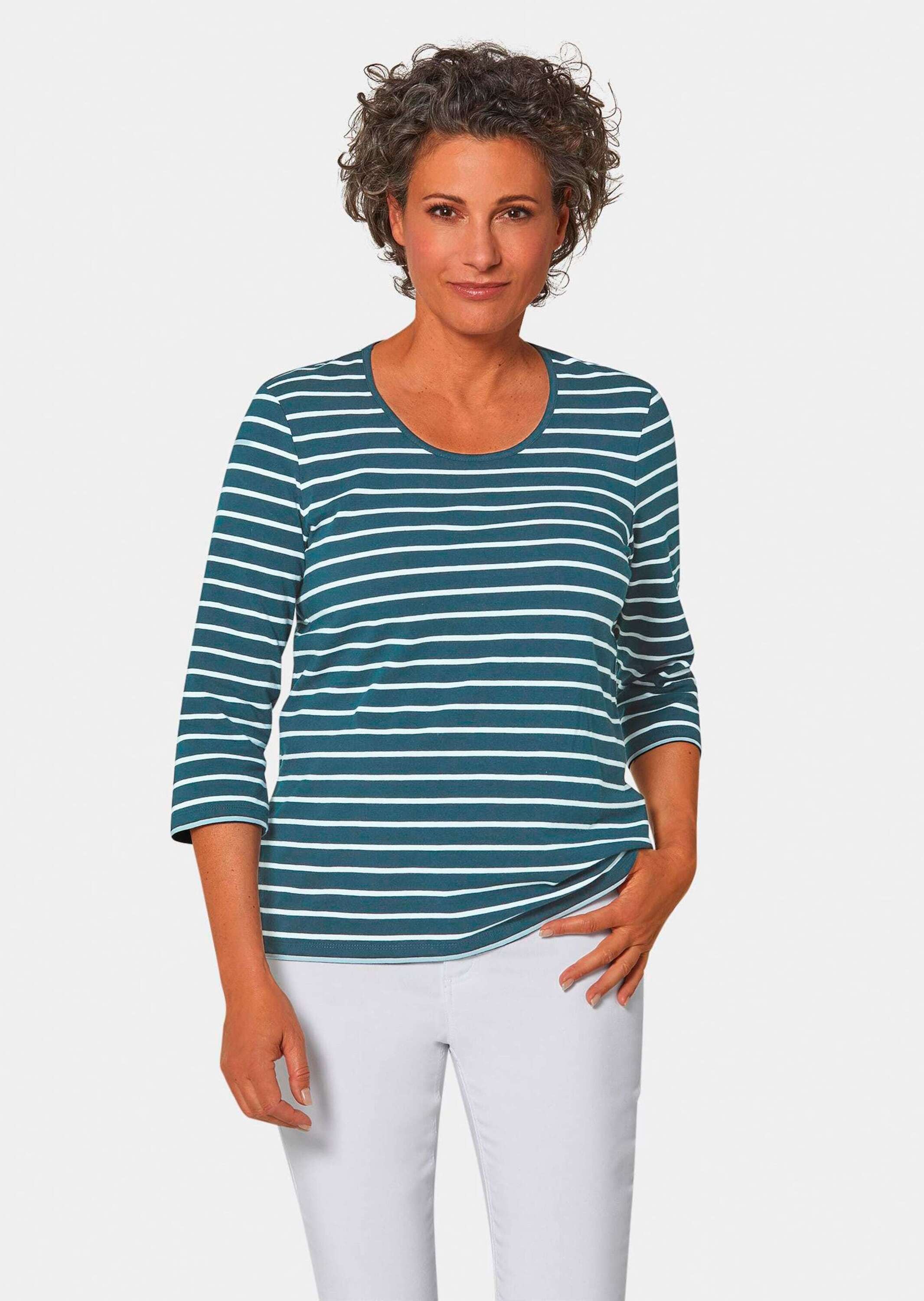 GOLDNER 3/4-Arm-Shirt »Ringelshirt Buntgewirktes Ringelshirt«
