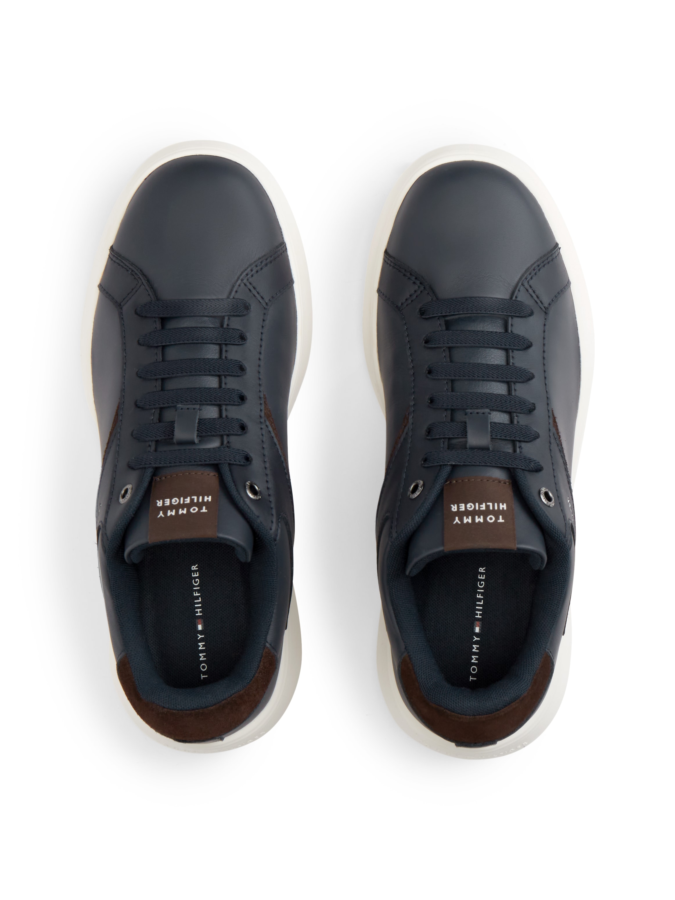 Tommy Hilfiger Sneaker »TH MODERN LIGHTCUP LEATHER«  Freizeitschuh, Halbschuh, Schnürschuh mit Kontrastbesätzen