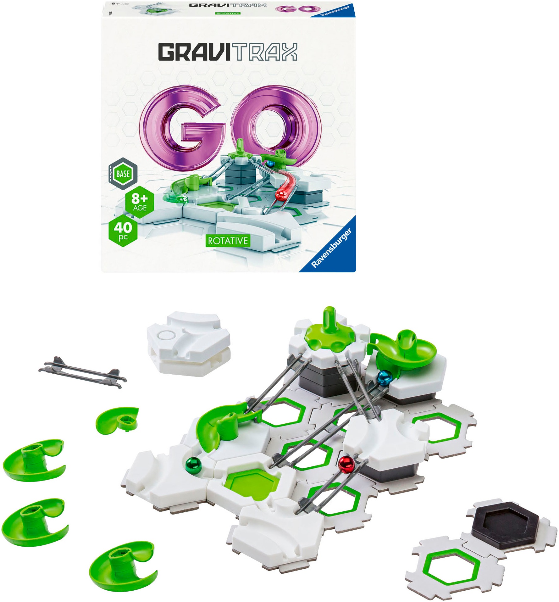 Ravensburger Kugelbahn-Bausatz »GraviTrax BASE, GO Rotative«, Made in Europe
