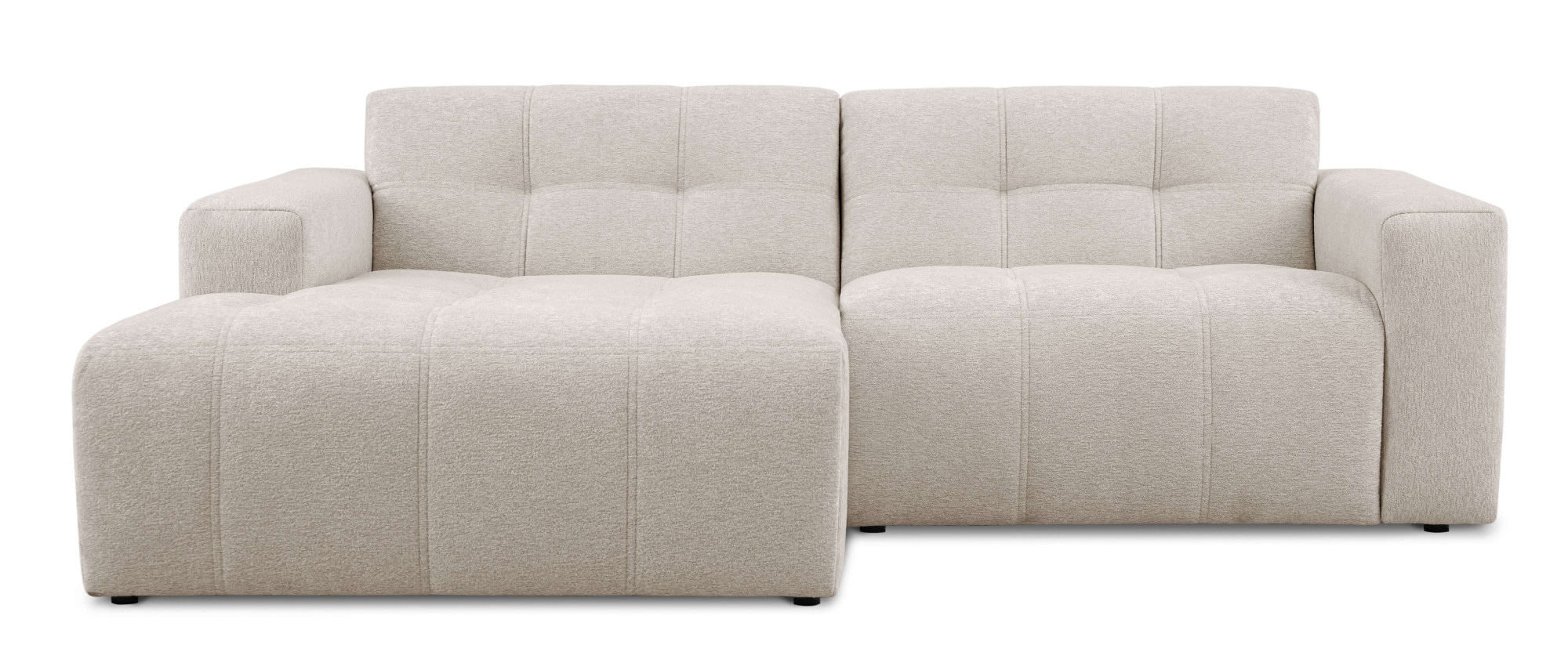 INOSIGN Ecksofa "Tapley" Breite 221 cm, L-Form, Struktur fein, mit Knopfste günstig online kaufen