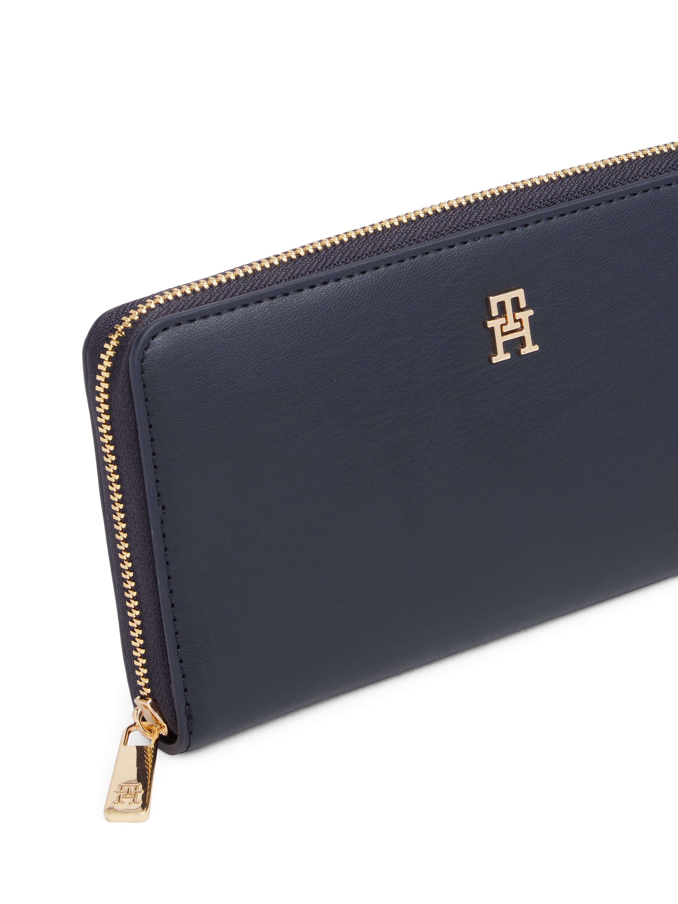 Tommy Hilfiger Geldbörse »TH ICON LRG ZA«, Damen Geldbeutel, Portemonnaie mit edlem TH-Logoelement