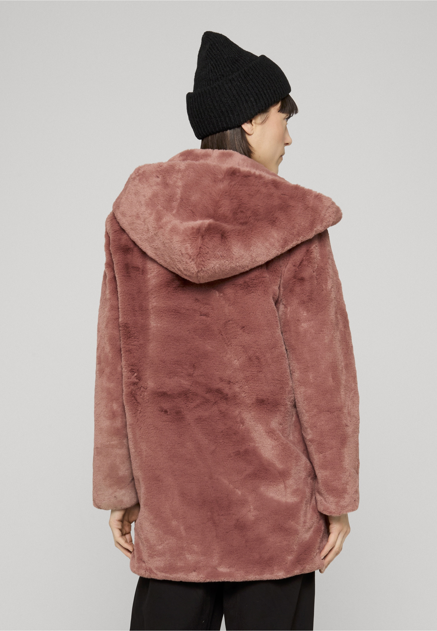 URBAN CLASSICS Parka »Urban Classics Damen Ladies Hooded Teddy Coat« 1 Stk. tlg. ohne Kapuze