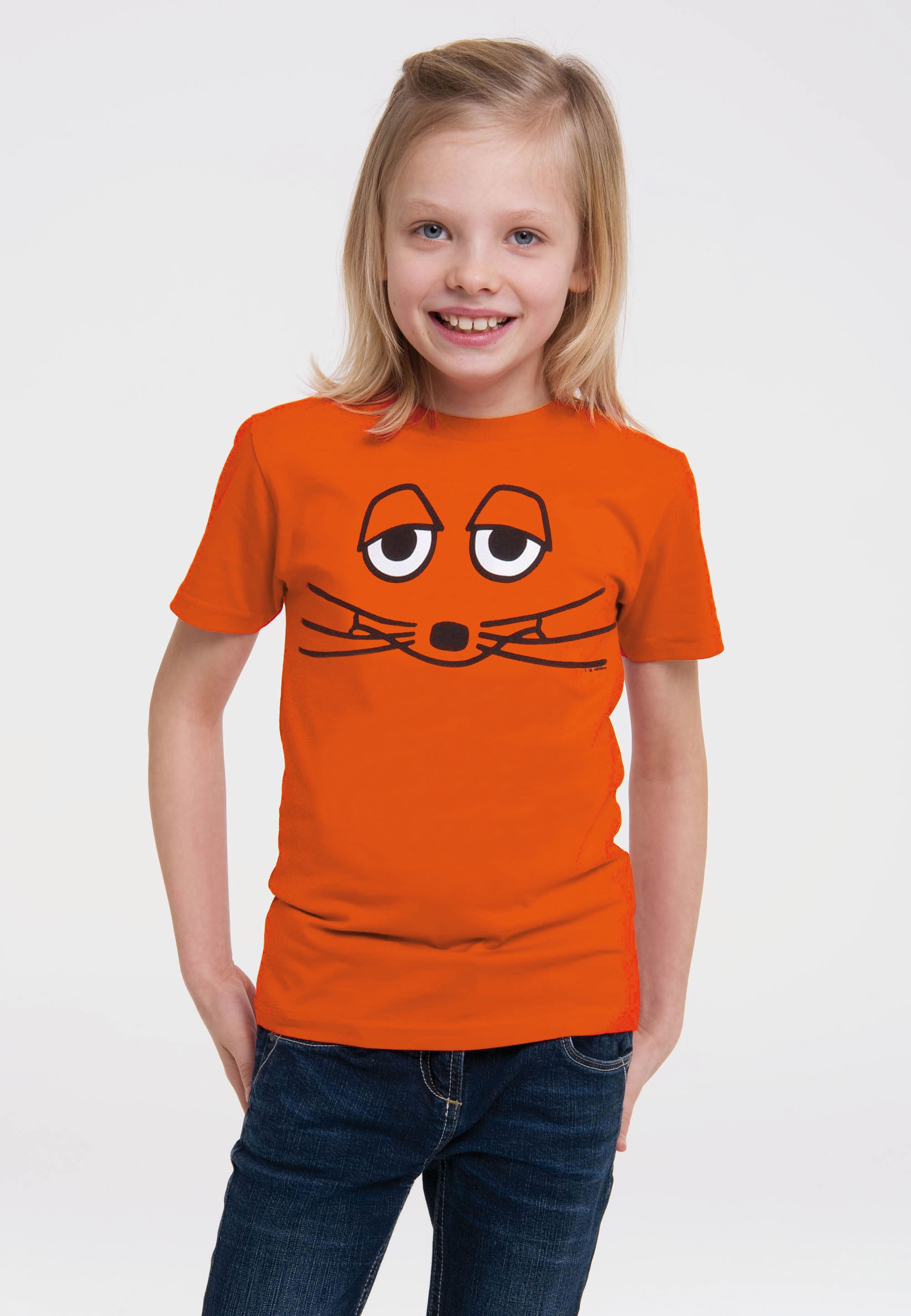 LOGOSHIRT T-Shirt »Die Maus - Gesicht«, mit coolem Print