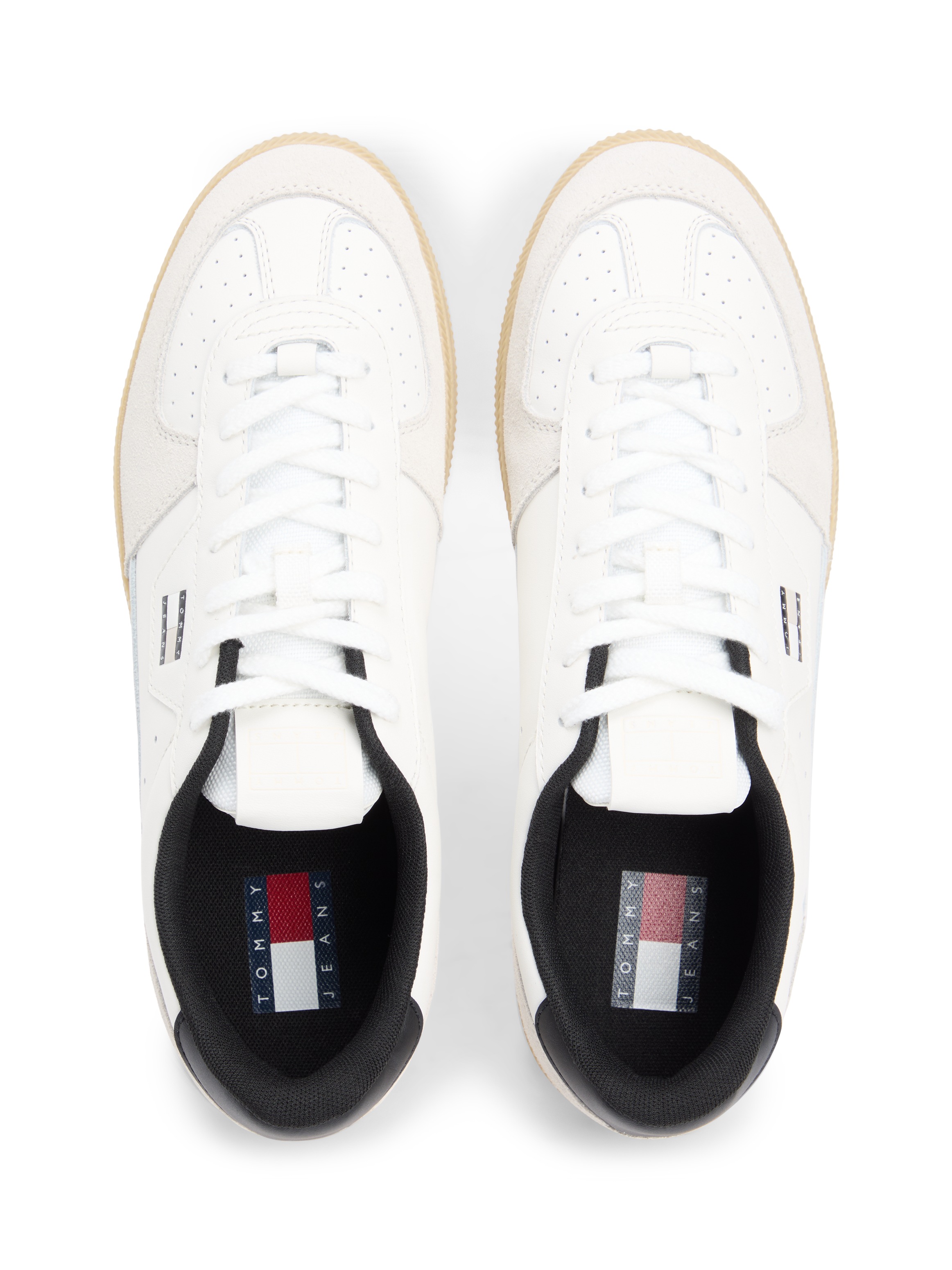 Tommy Jeans Sneaker »THE GREENWICH EDGE M LEATHER«  Freizeitschuh, Halbschuh, Schnürschuh mit Lochmuster