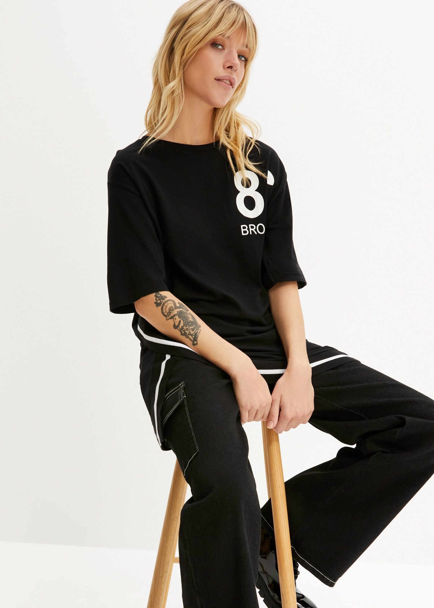 bonprix Oversize-Shirt "Oversize-Shirt aus softem Viskose-Mix", Oversize-Sh günstig online kaufen