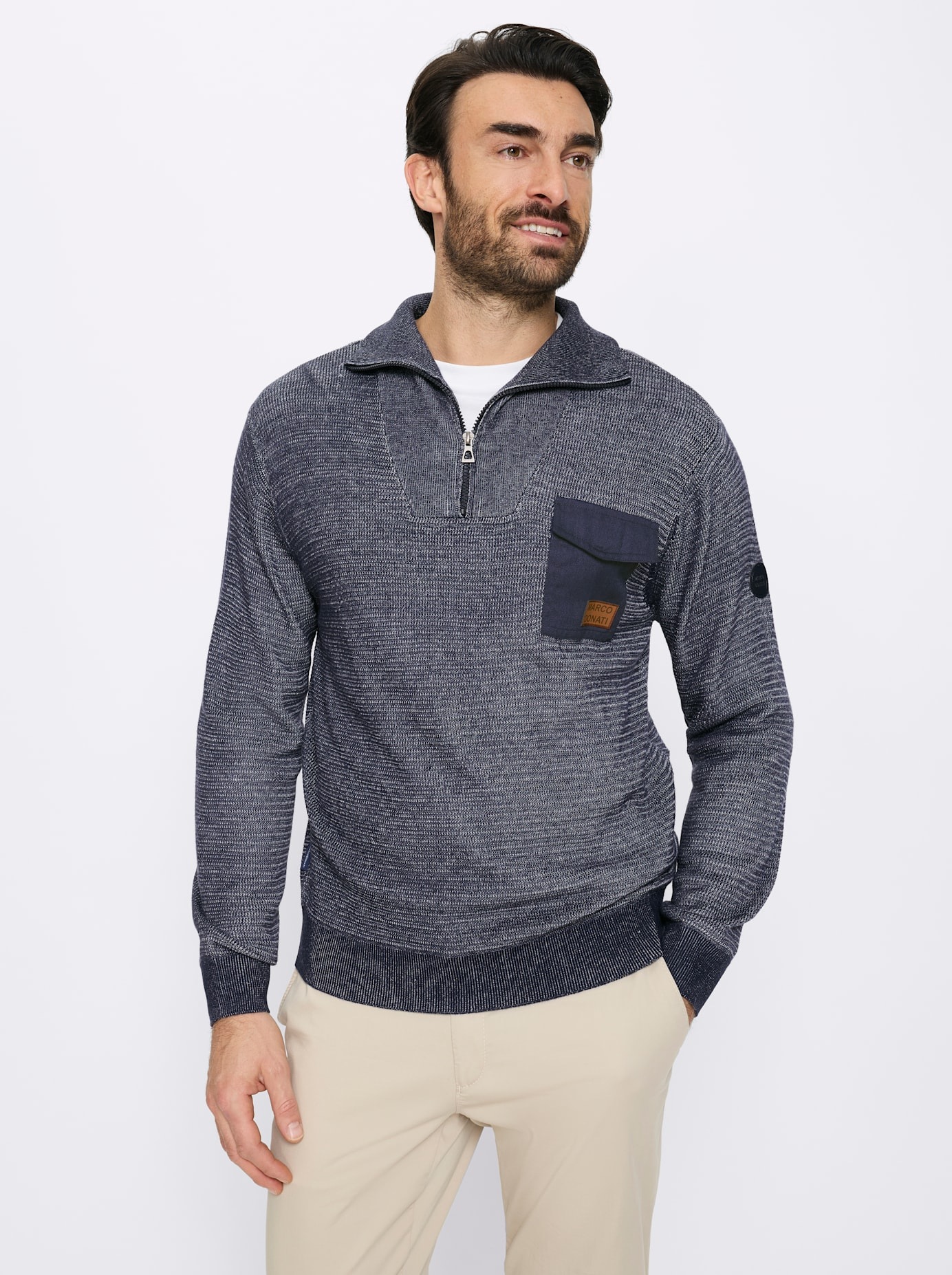 Marco Donati Stehkragenpullover "Pullover"