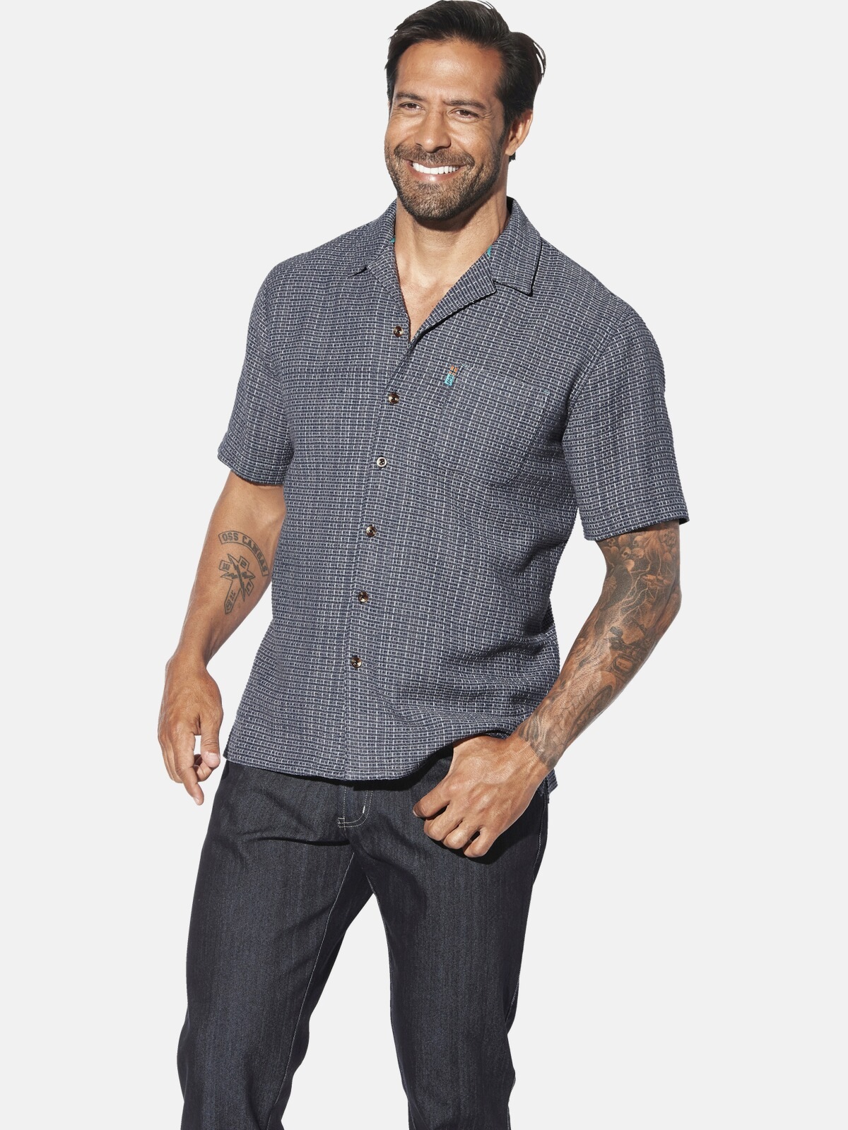 Jan Vanderstorm Kurzarmhemd "Kurzarmhemd LEIFBOR" günstig online kaufen