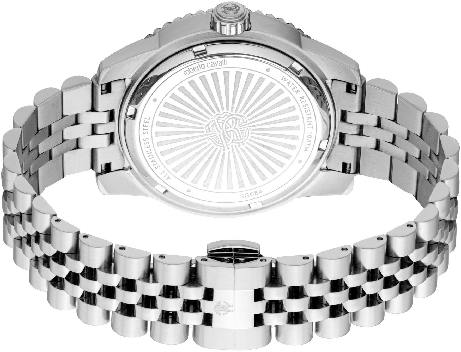 roberto cavalli Quarzuhr »Uomo Trend II«, Armbanduhr, Herrenuhr, Edelstahlarmband, analog, Tag