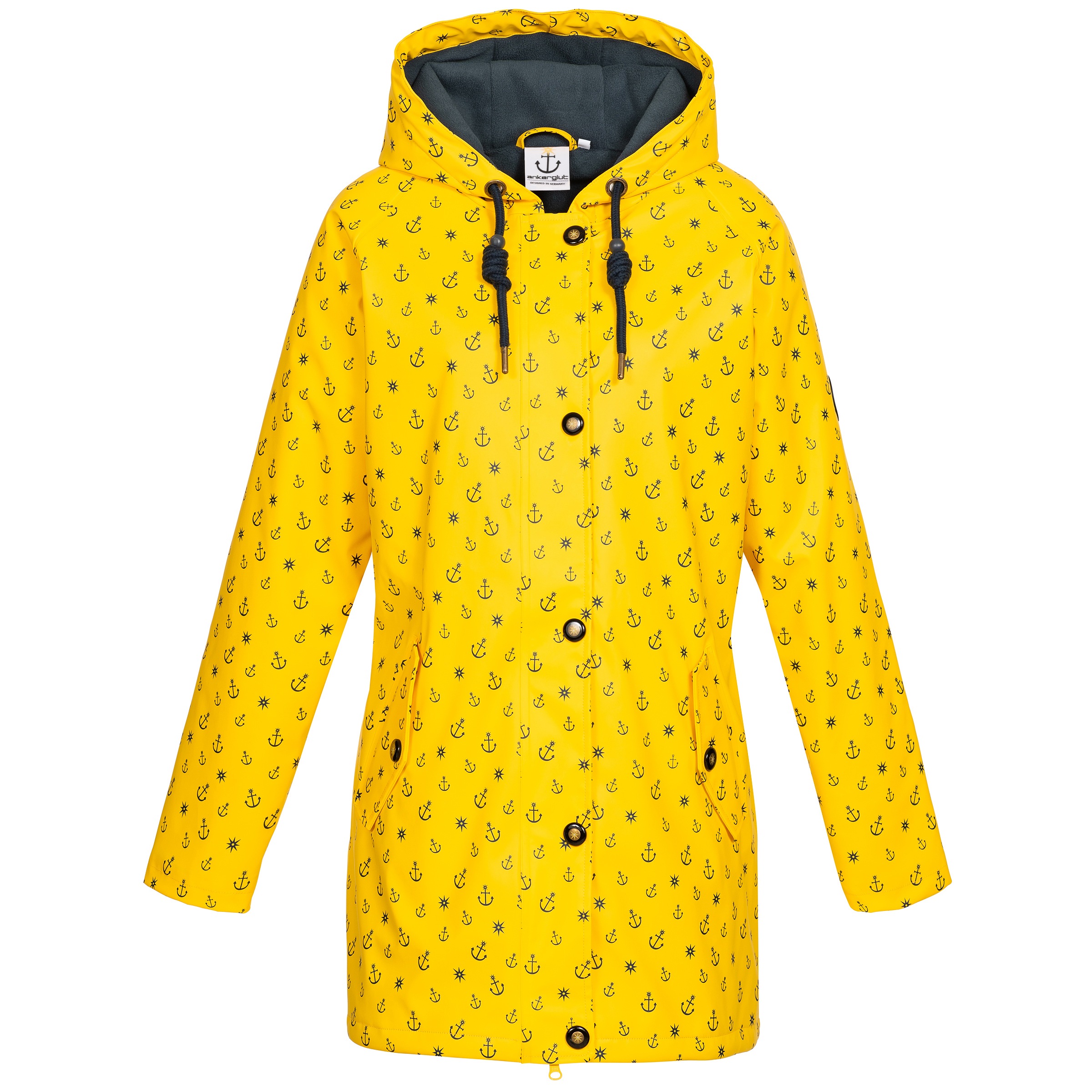 ankerglut Regenjacke "Friesennerz ankerglutwolke Regenmantel, Longjacket" mit Kapuze auch in Großen Größen erhältlich