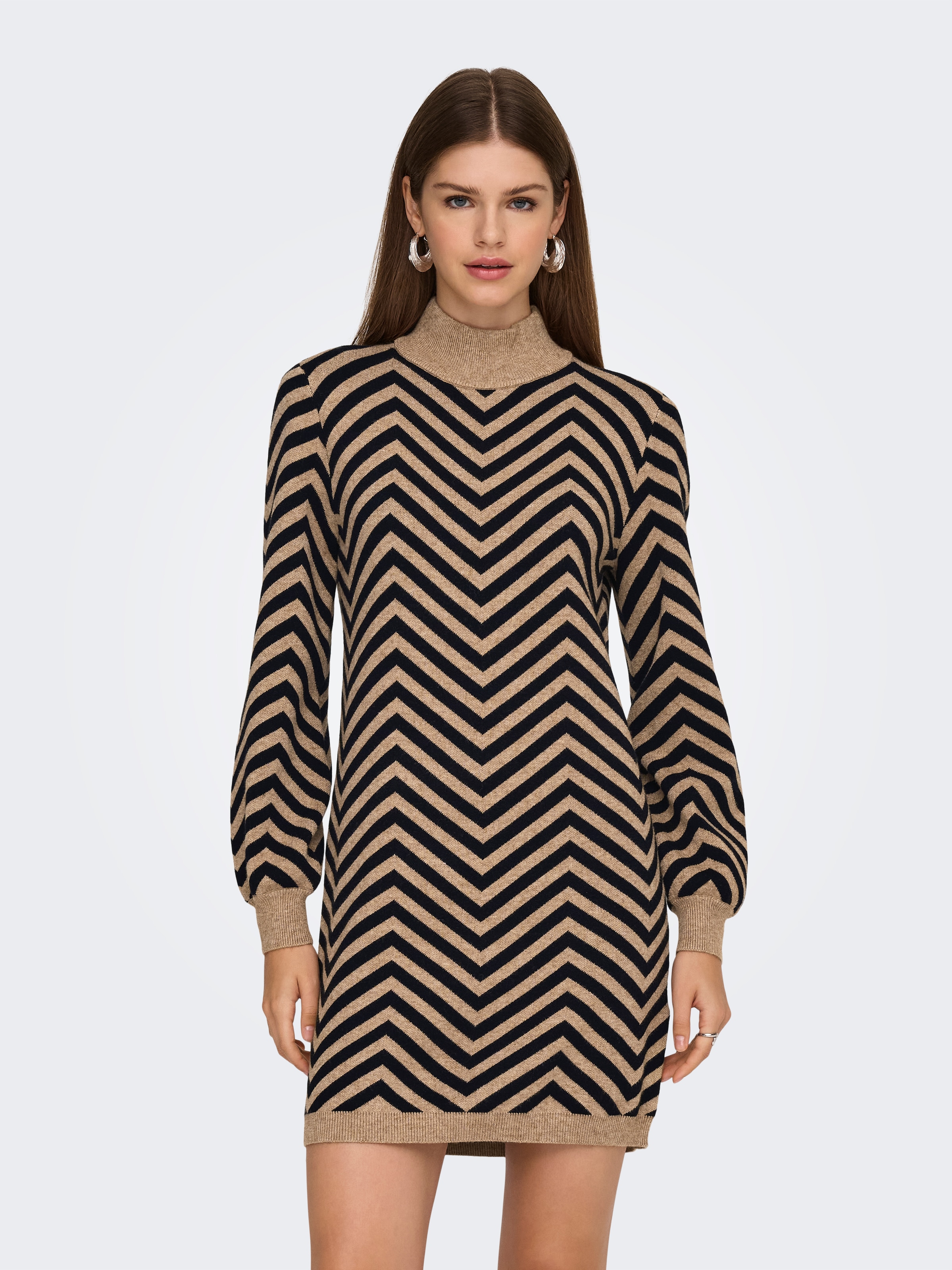ONLY Strickkleid "ONLJULIA LS HIGHNECK PATTERN DRESS KNT" günstig online kaufen
