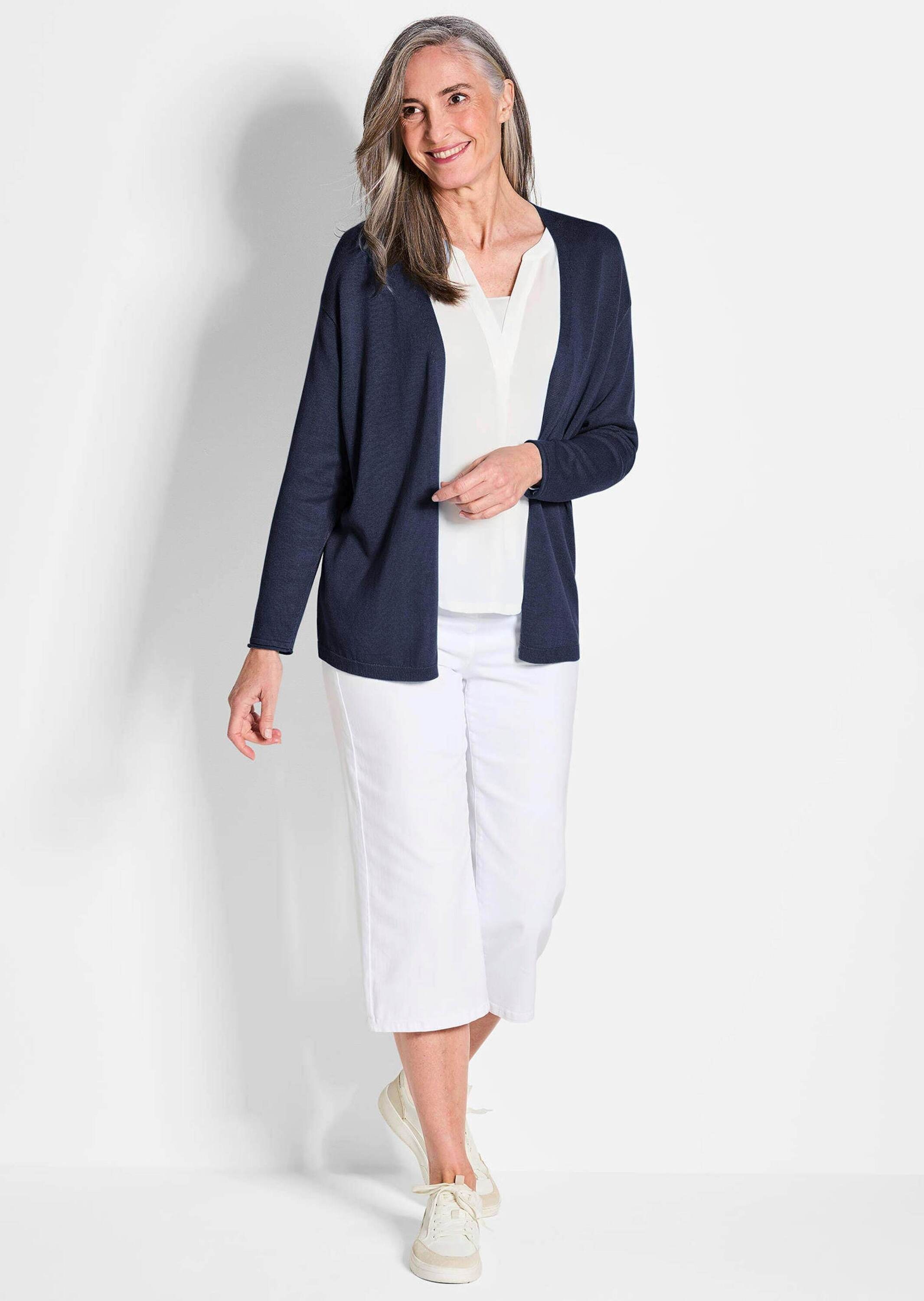 GOLDNER Strickjacke "Kurzgröße Offene Strickjacke in Kurzform" günstig online kaufen