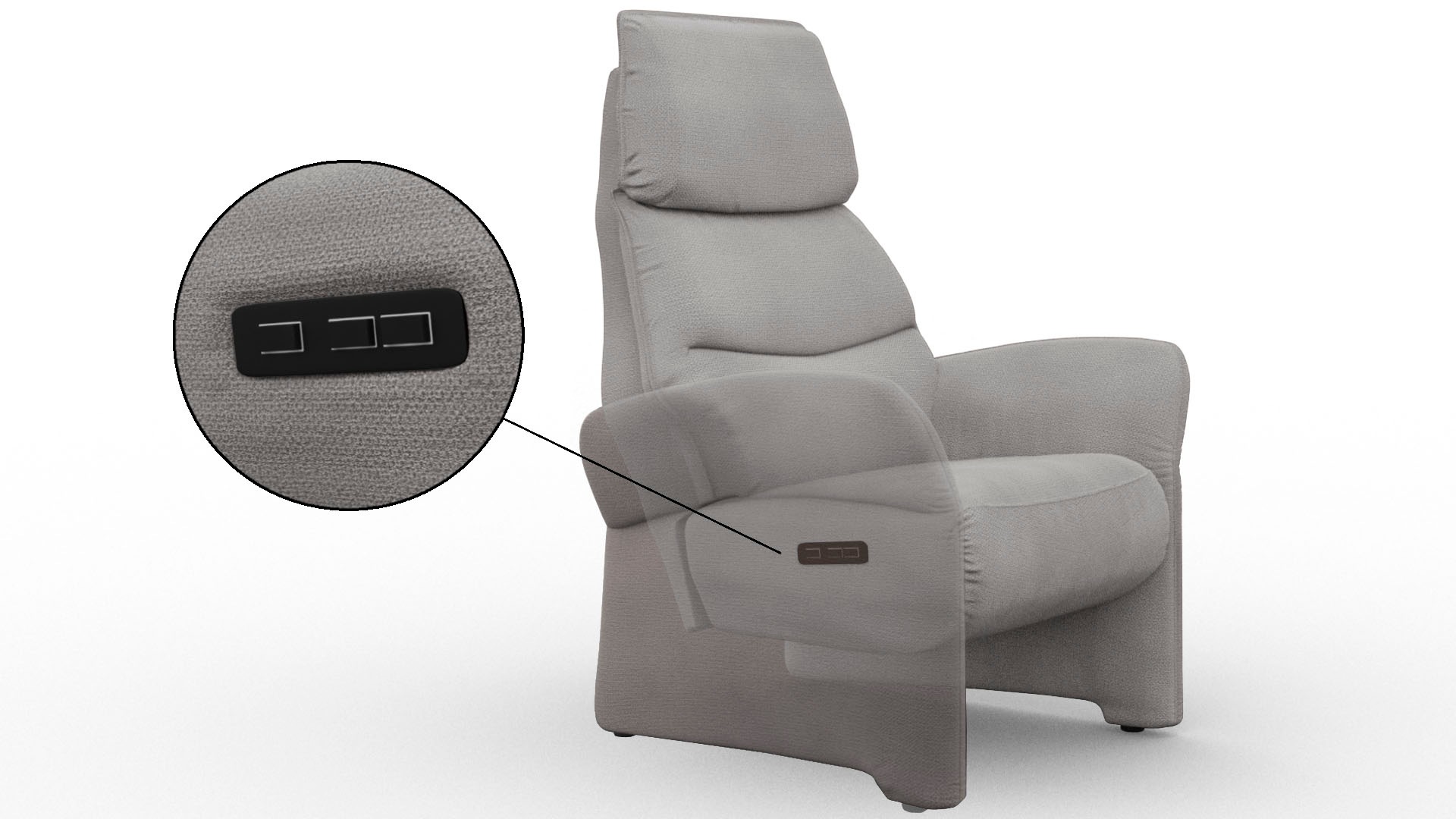 Alina Savin Recliner Medium Gray Size M 6
