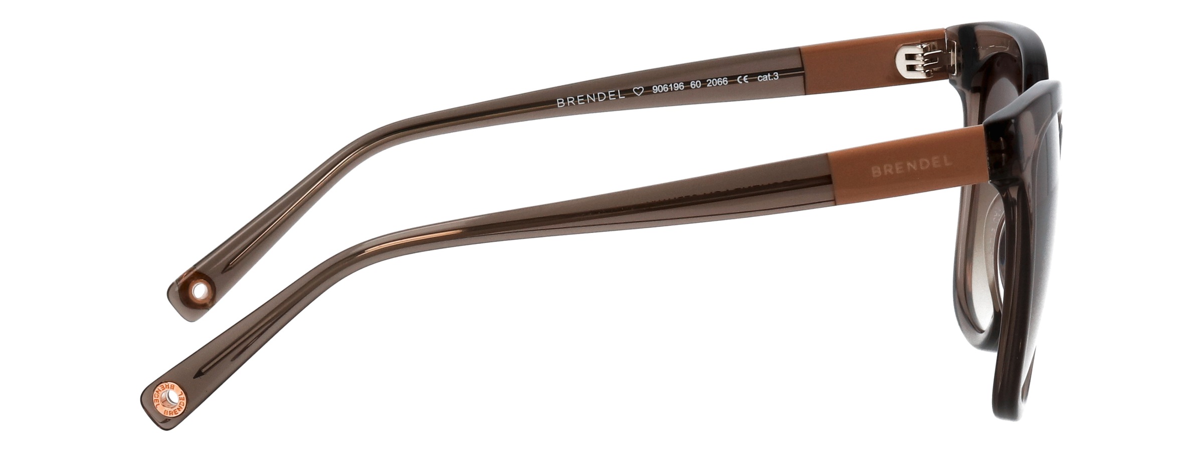 Sonnenbrille BRENDEL EYEWEAR, transparent (braun transparent), leicht transparent, Sonnenbrillen Sonnenbrille, Form Karree/Eckig, farbigen Akzenten am Bügel, adc uv 400 3