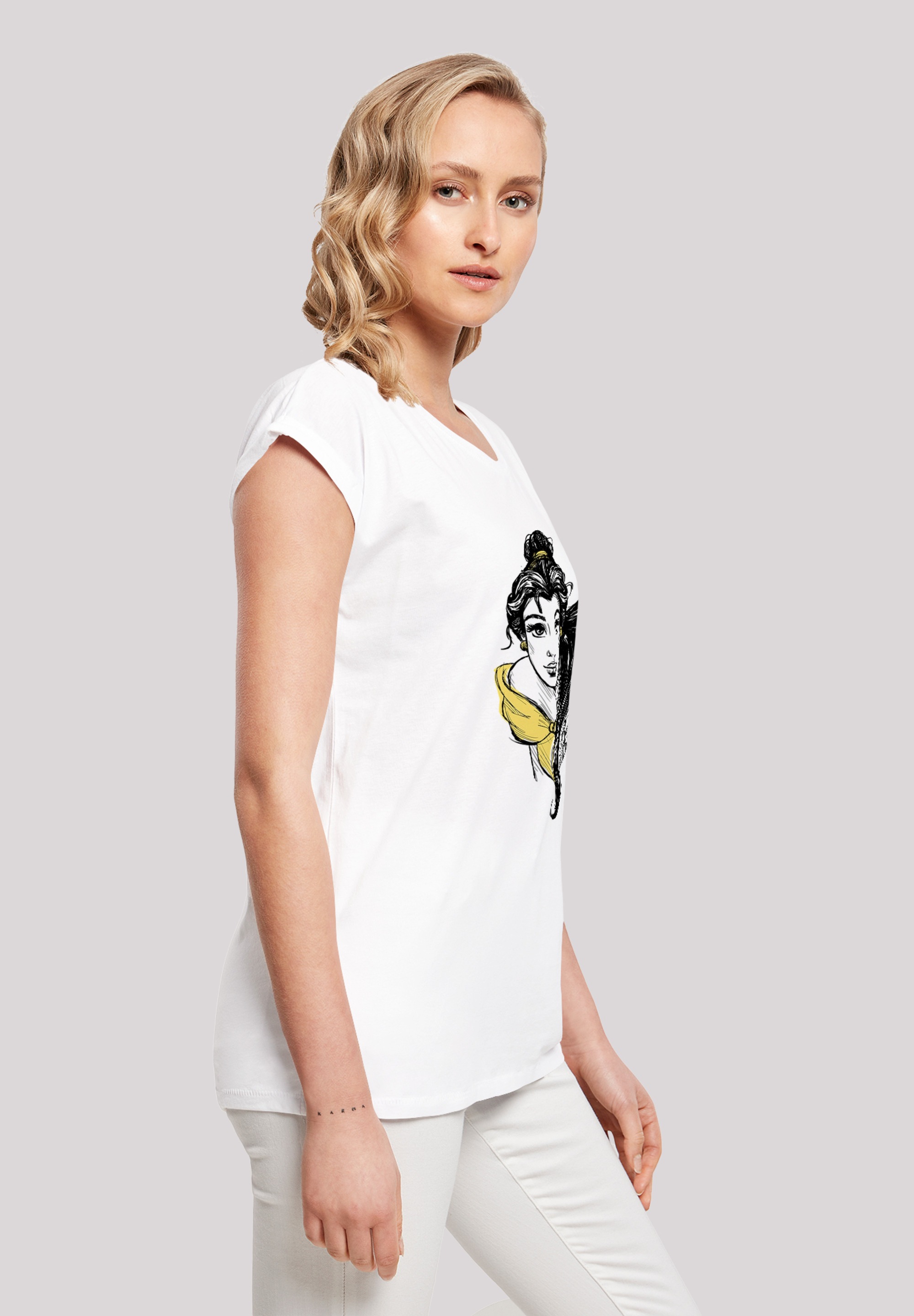F4NT4STIC T-Shirt »Disney Die Schöne und das Biest Belle«, Damen,Premium Merch,Regular-Fit,Kurze Ärmel,Bedruckt