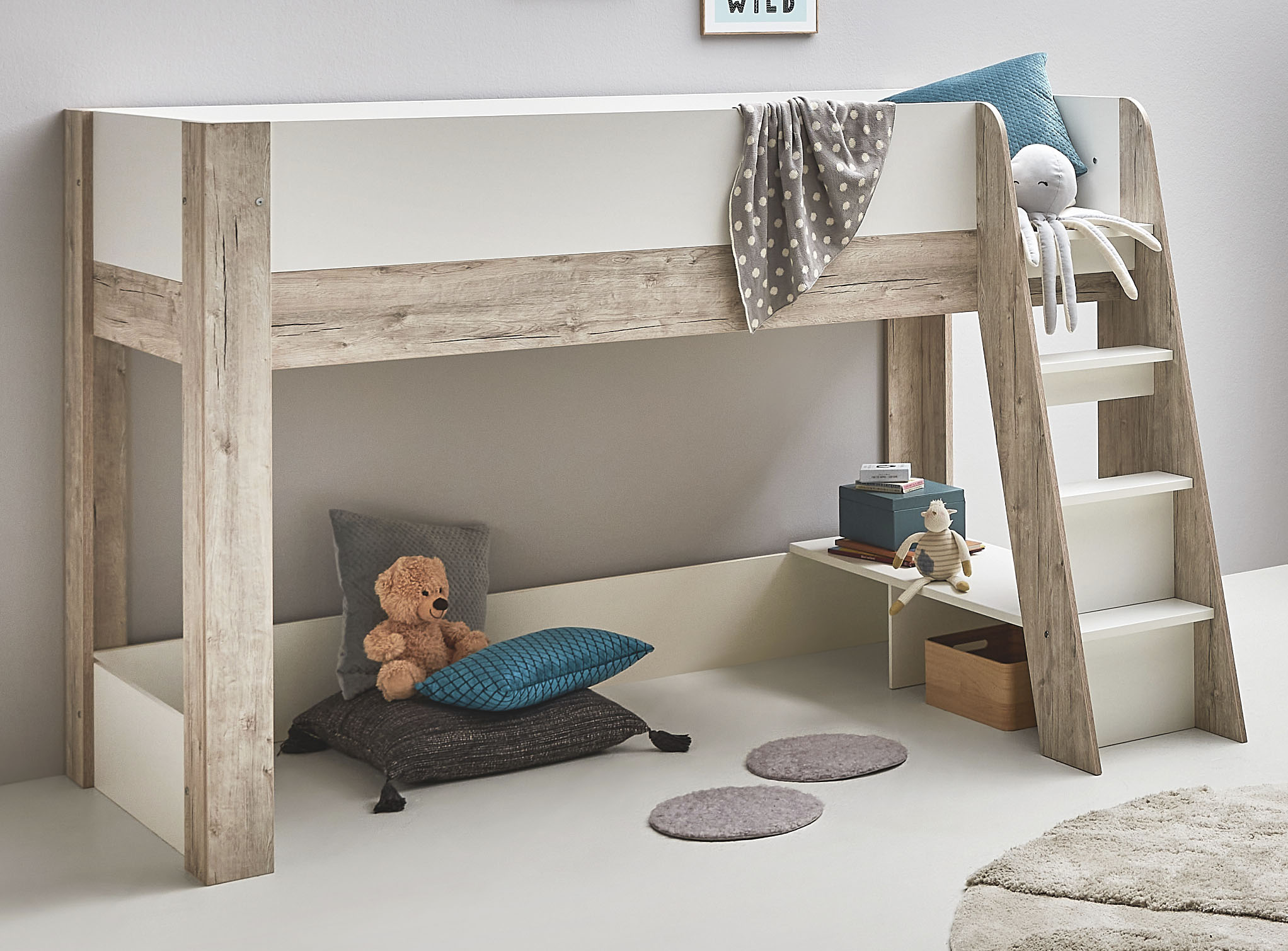 OTTO home Hochbett "Schulkind Hochbett "Riekkei""
