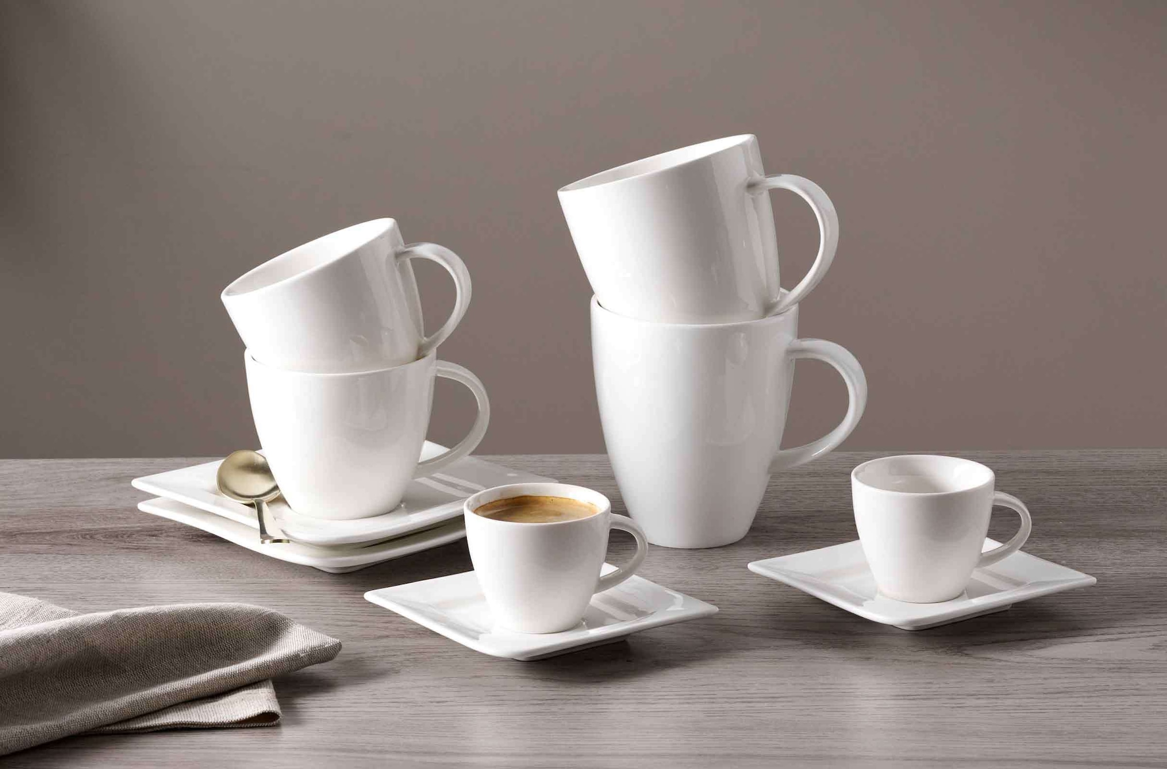 Ritzenhoff & Breker Tasse »Espressotassen mit Untertassen Melodie 80 ml 6er Set weiß«