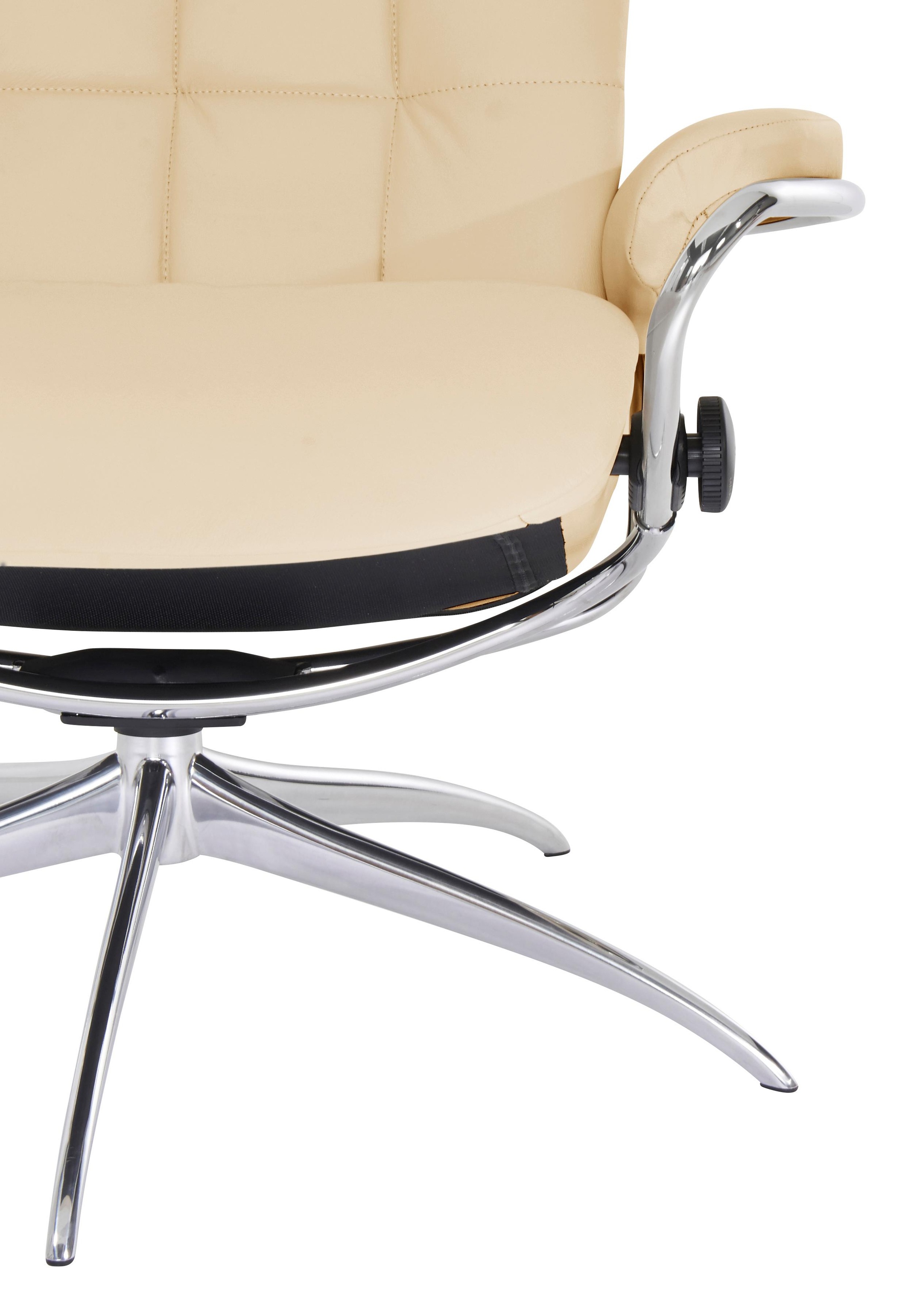 Stressless® Relaxsessel »London«, (Set, Relaxsessel mit Hocker), mit Hocker, High Back, mit Star Base, Gestell Chrom