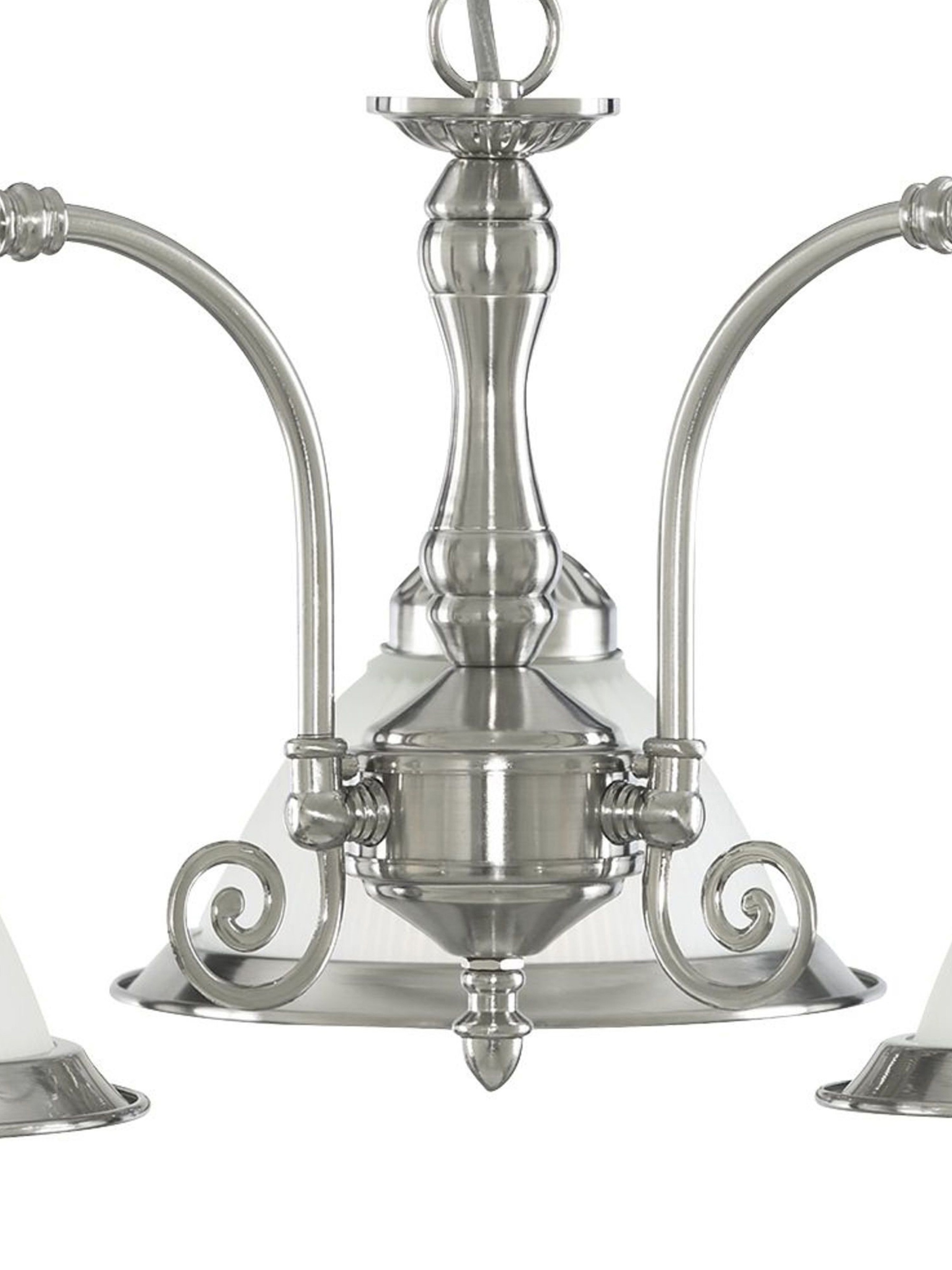 Searchlight Pendelleuchte »American Diner 3Lt Pendelleuchte - Satinsilber und Glas« E27 1 Stk.