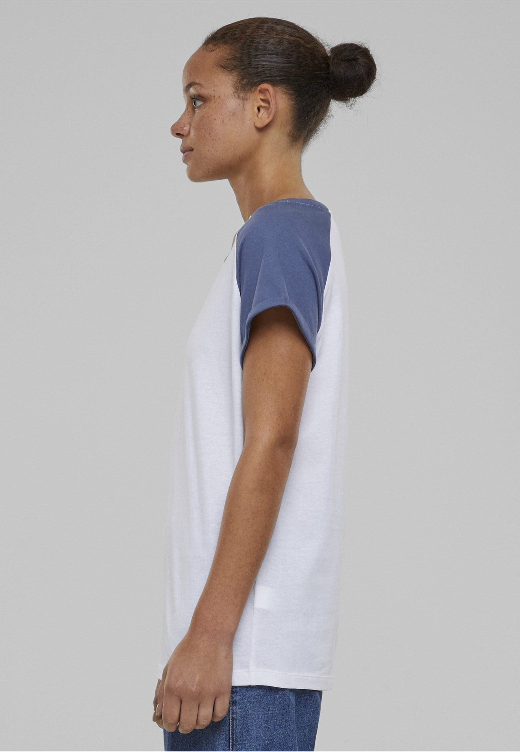 URBAN CLASSICS Kurzarmshirt »Urban Classics Damen Ladies Contrast Raglan Tee« 1 Stk.