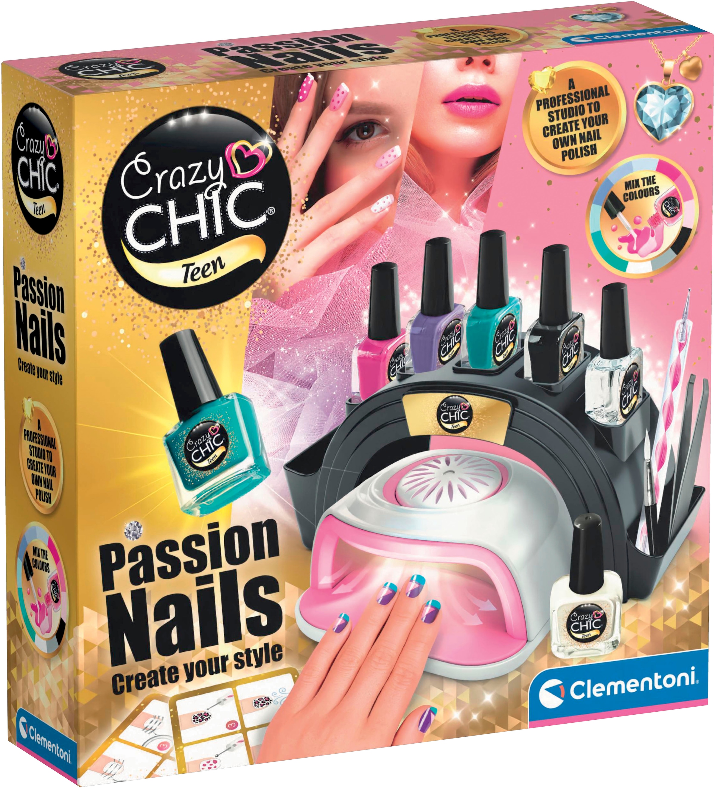 Clementoni® Kreativset »Crazy Chic, Passion Nails«, Made in Europe