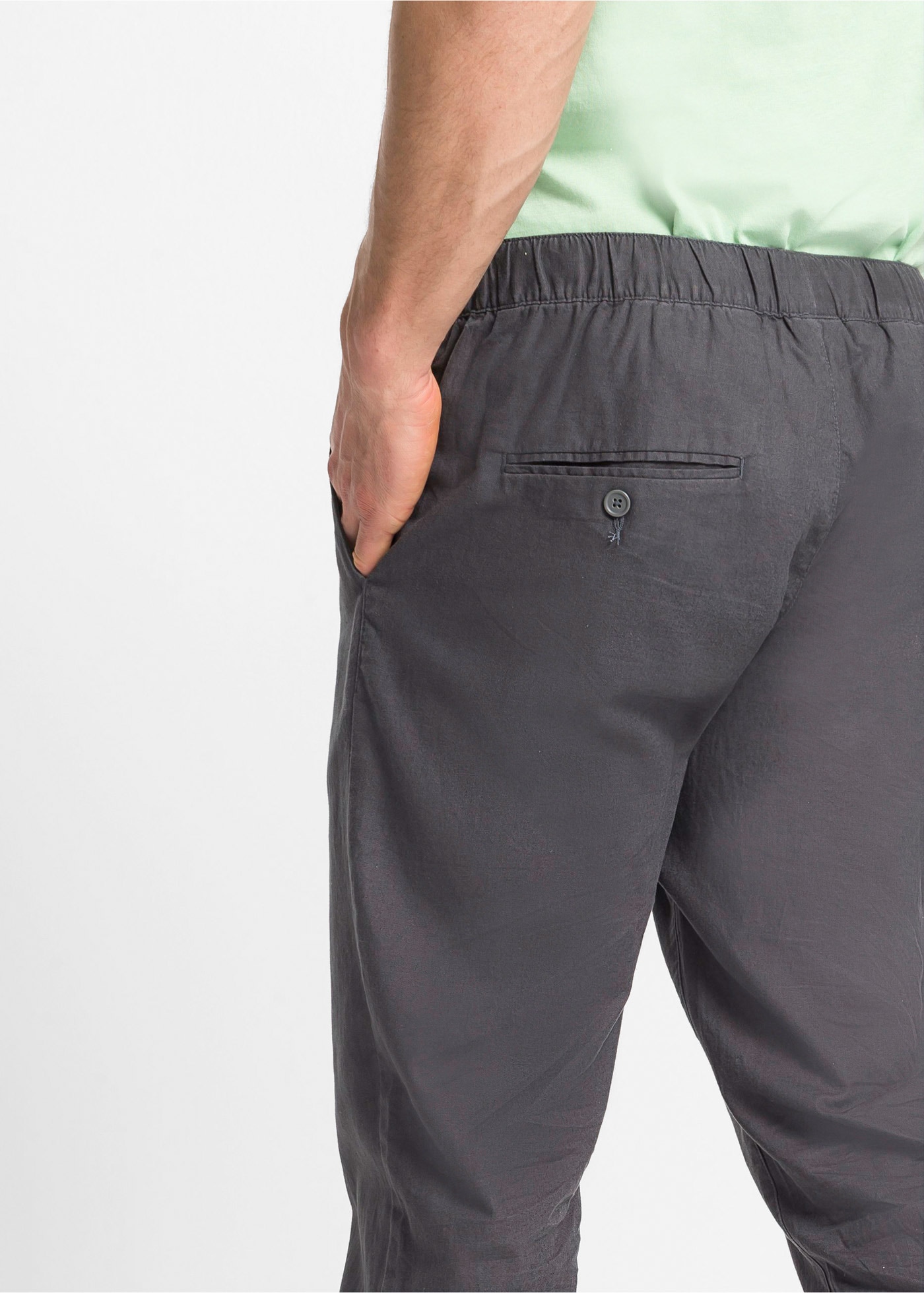 bonprix Schlupfhose  aus Leinen und Baumwolle, mit Eingrifftaschen und Gesäßtaschen