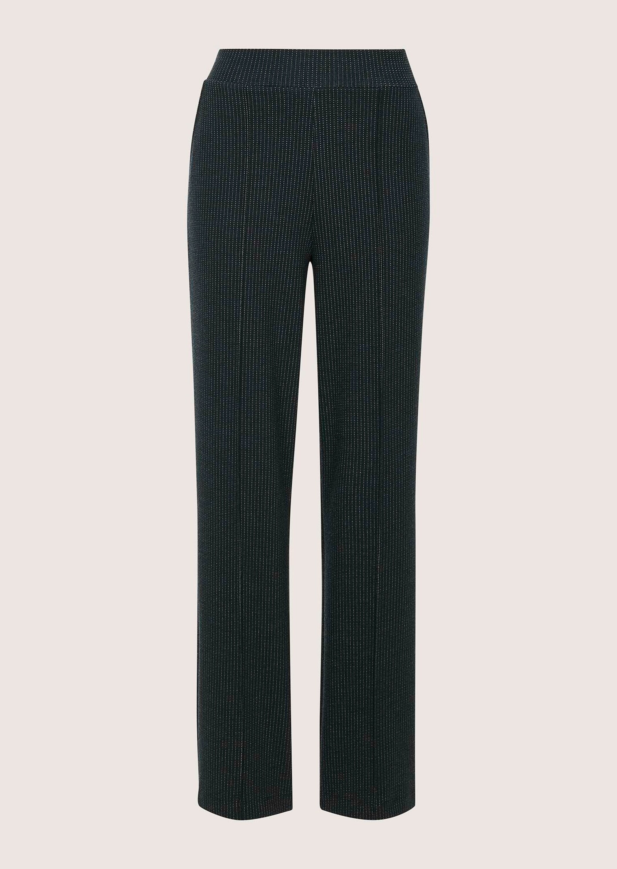 MADELEINE Jerseyhose "Palazzohose Jerseyhose mit Nadelstreifen" Jerseyhose im modischen Nadelstreifen